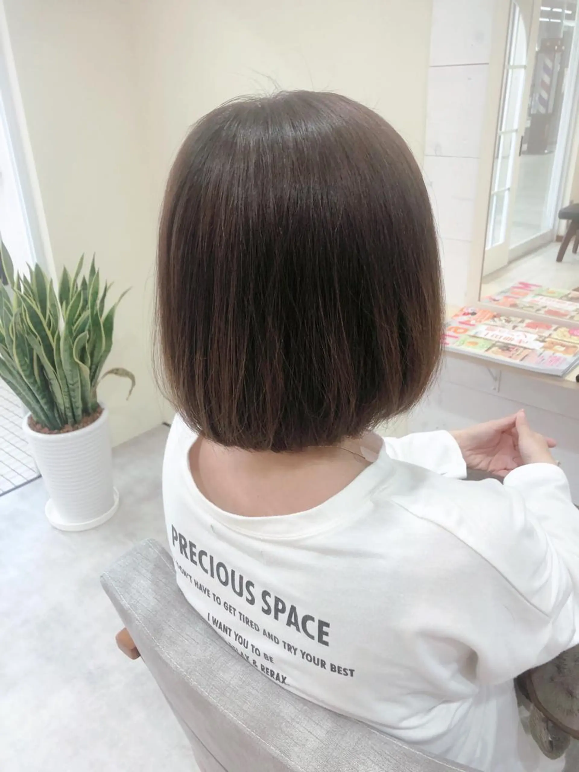 ミディアム カラー ミディアムパーマ ボブ 髪質改善 縮毛矯正 カット ヘアカラー トリートメント 髪質改善専門店 Shomaのヘアスタイル