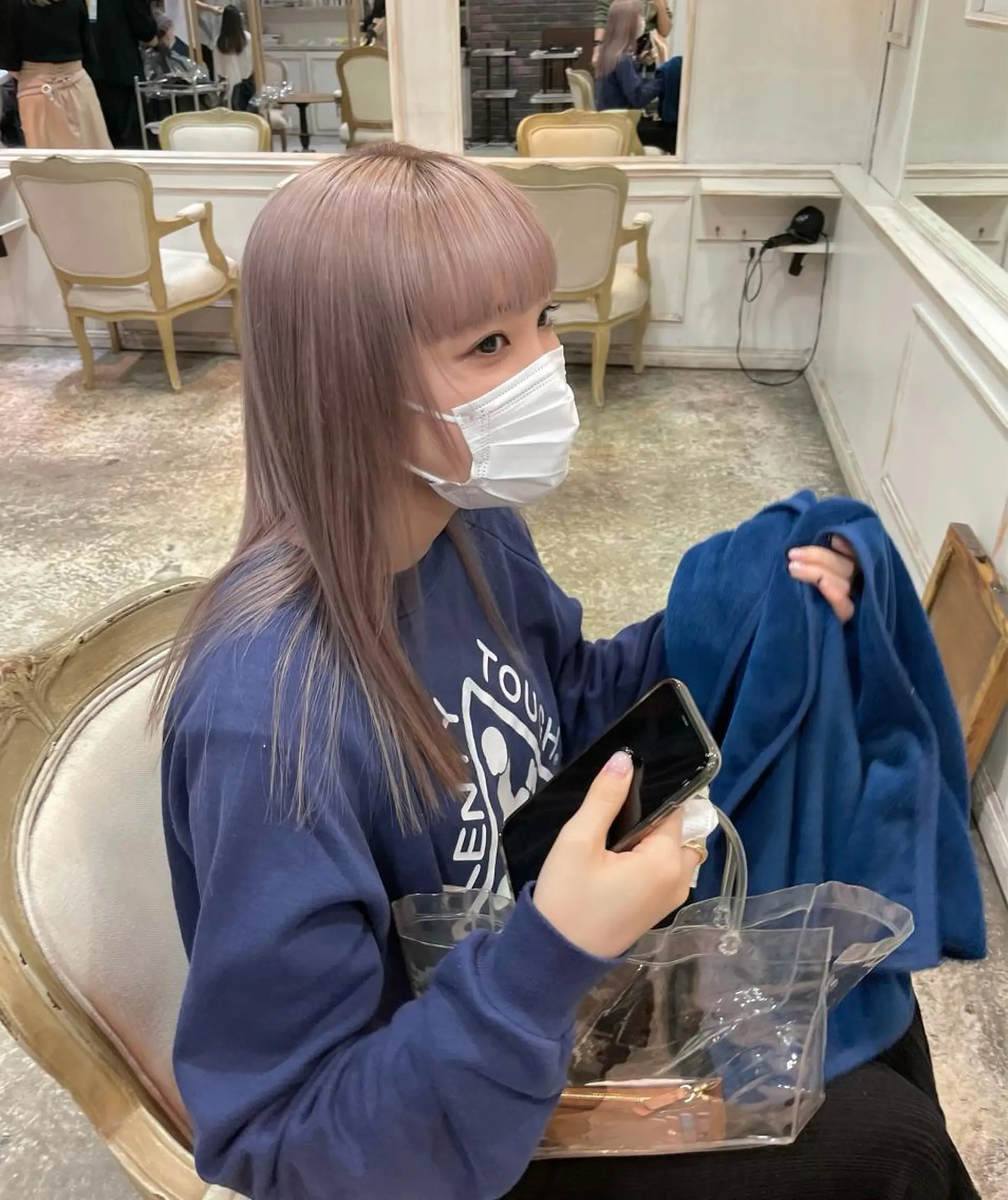 セミロング ヘアカラー トリートメント 🔥女子ウケ🔥 メンズカットRIOのヘアスタイル