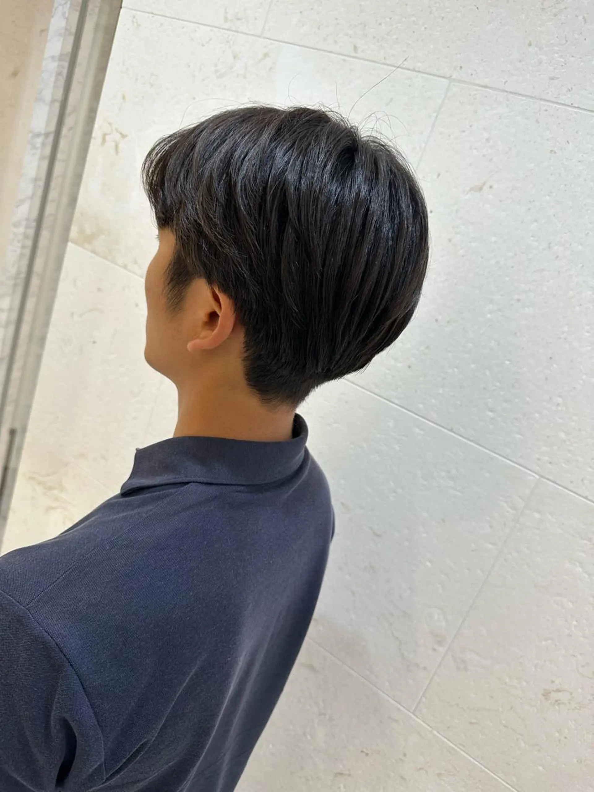 ミディアム メンズ センターパート マッシュ 安田 柚月のヘアスタイル