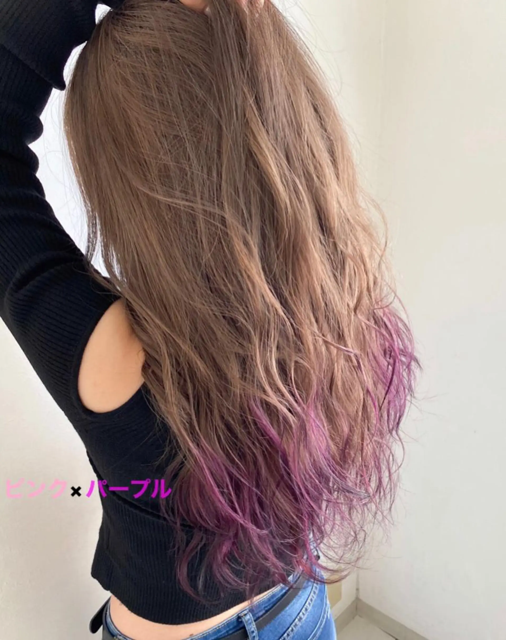 ロング パープルカラー 美髪矯正・レイヤー 倉友哉のヘアスタイル