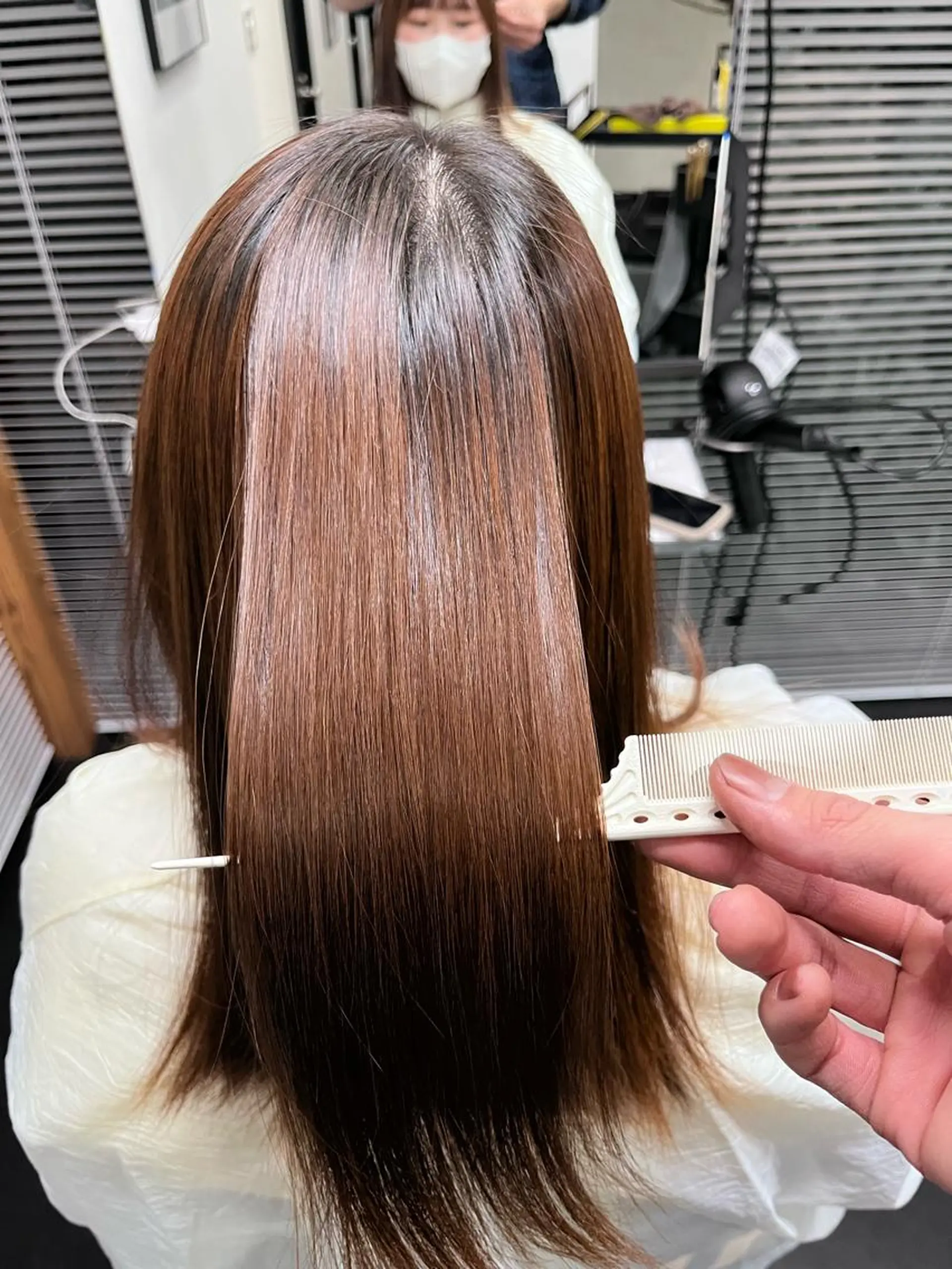 セミロング 酸性ストレート 似合わせパーマ/ 山本銀次郎のヘアスタイル