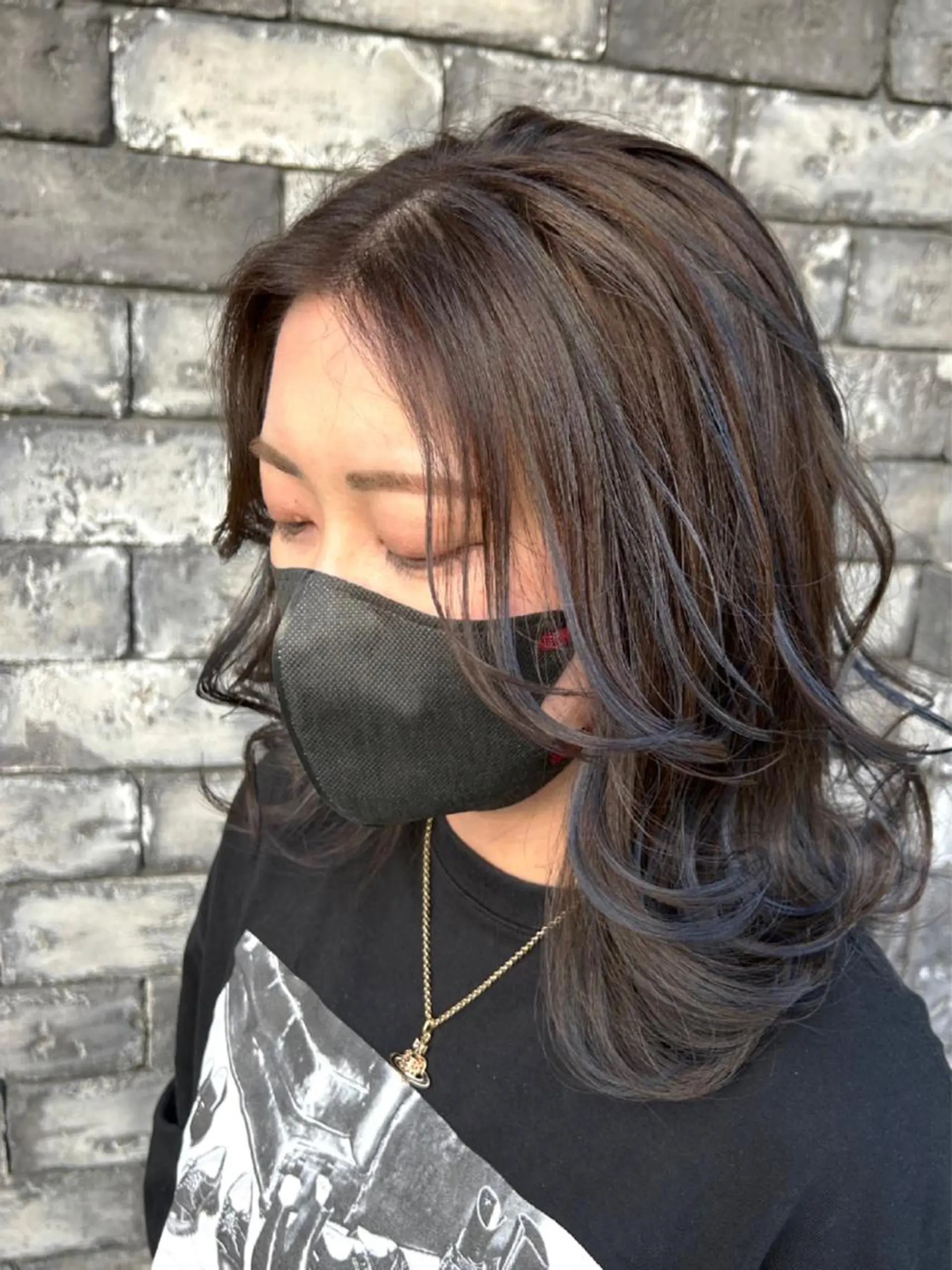 ミディアム カラー ハイライトカラー ハイライト レイヤーカット ❤️千葉県代表❤️ 店長❤️柿本翔一朗のヘアスタイル