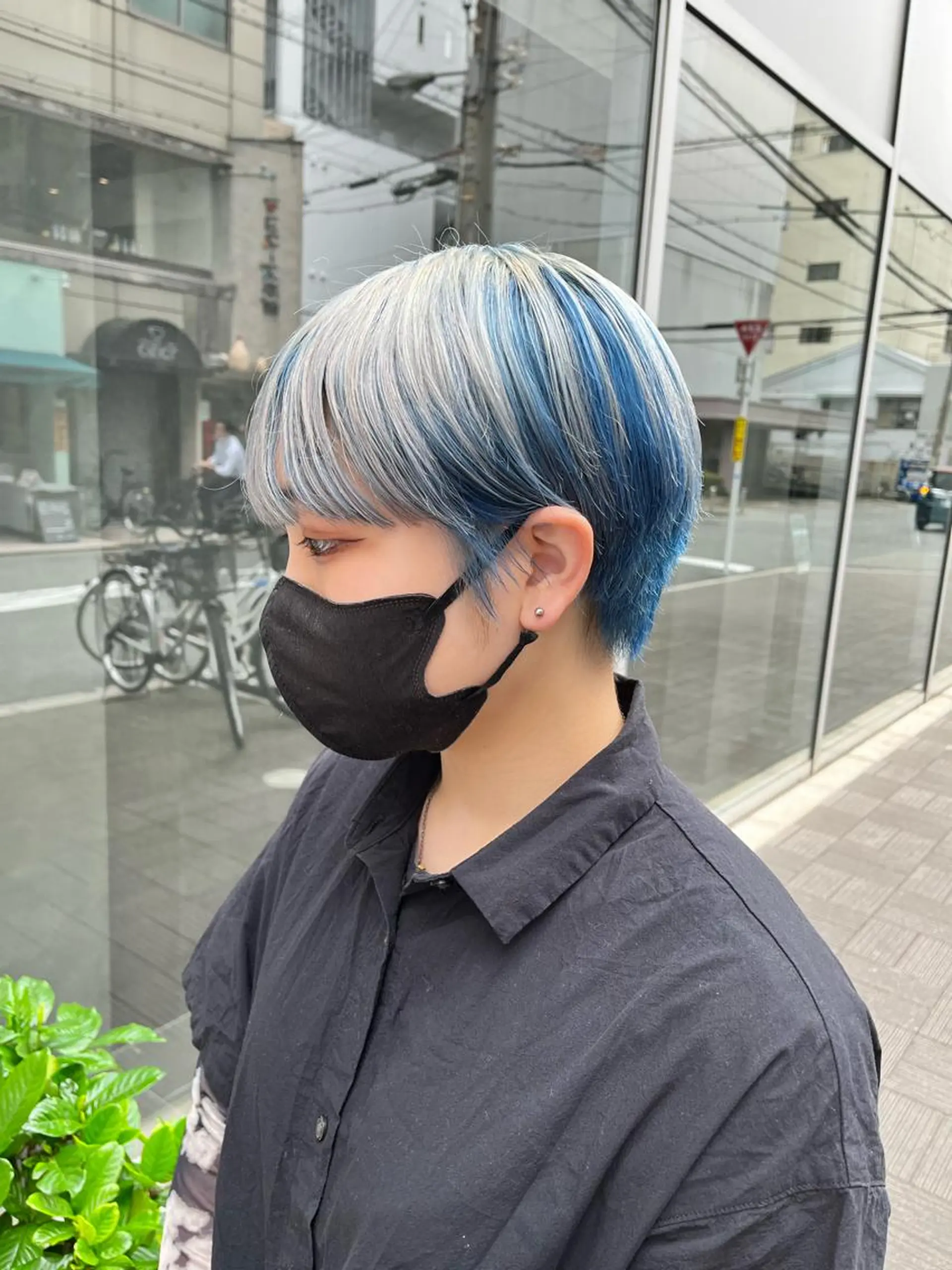 ショート カラー ショートボブ ハンサムショート ブリーチ ブルーカラー ケアブリーチ ショート/パーマ/ カラー/FUKOのヘアスタイル