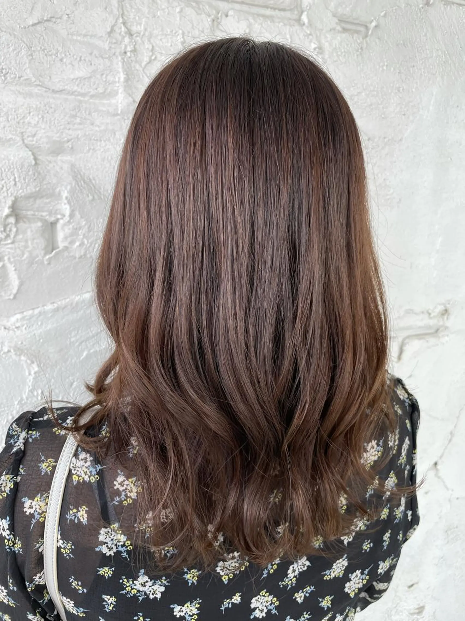 セミロング カラー 韓国風ヘア 【髪質改善】 夏目結以のヘアスタイル