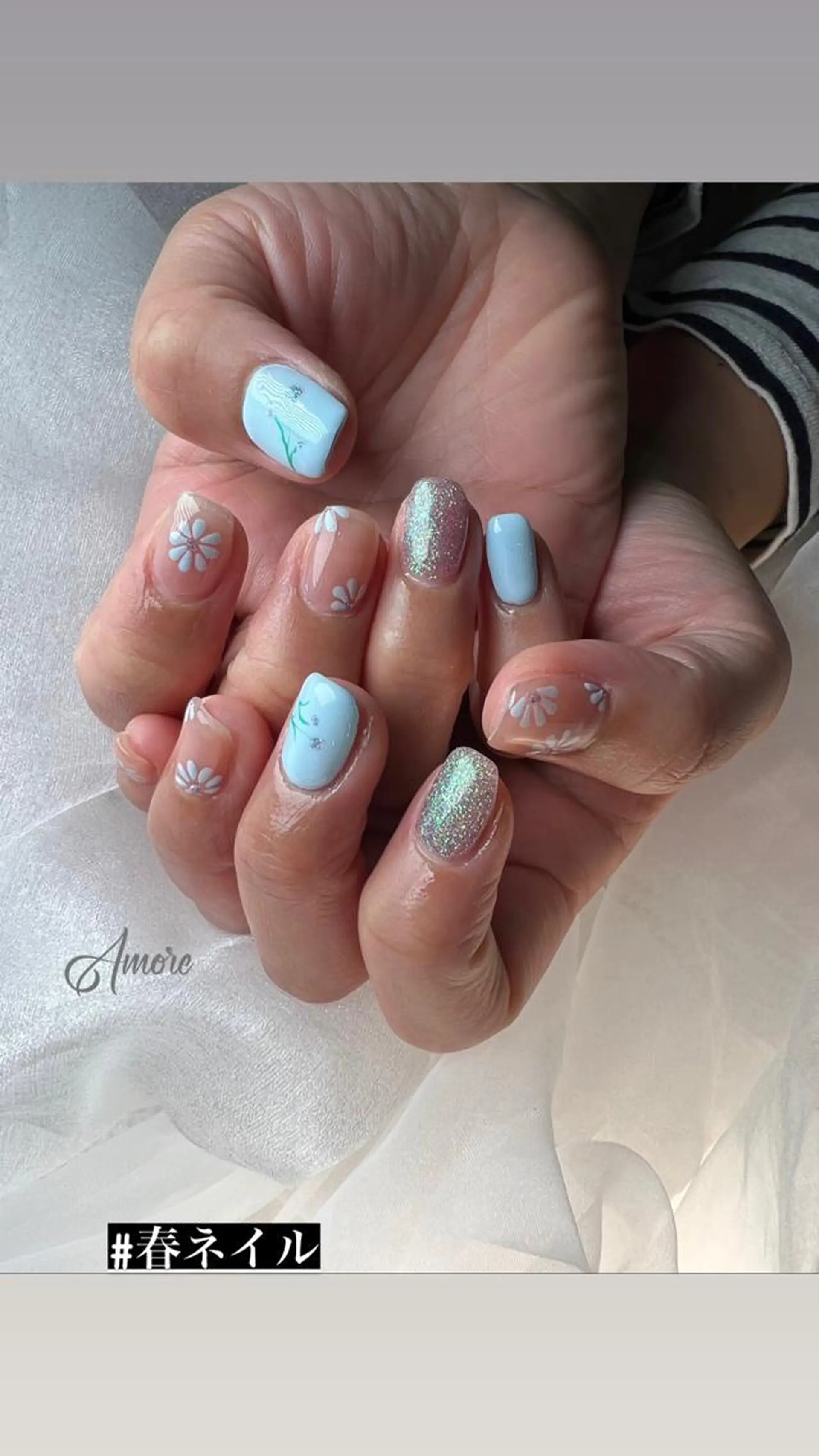 ネイル ジェルネイル 韓国ネイル ミラーネイル オフィスネイル パラジェル You kyehwaのネイルデザイン