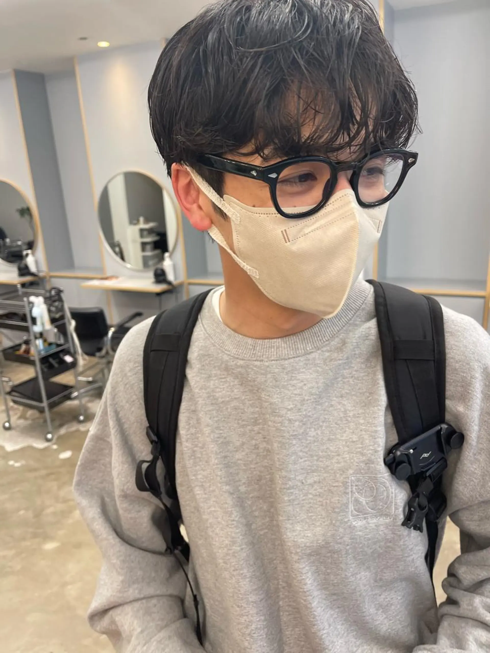 ショート パーマ メンズ カット パーマ トリートメント 💓パーマ，💗 レイヤーカットのヘアスタイル