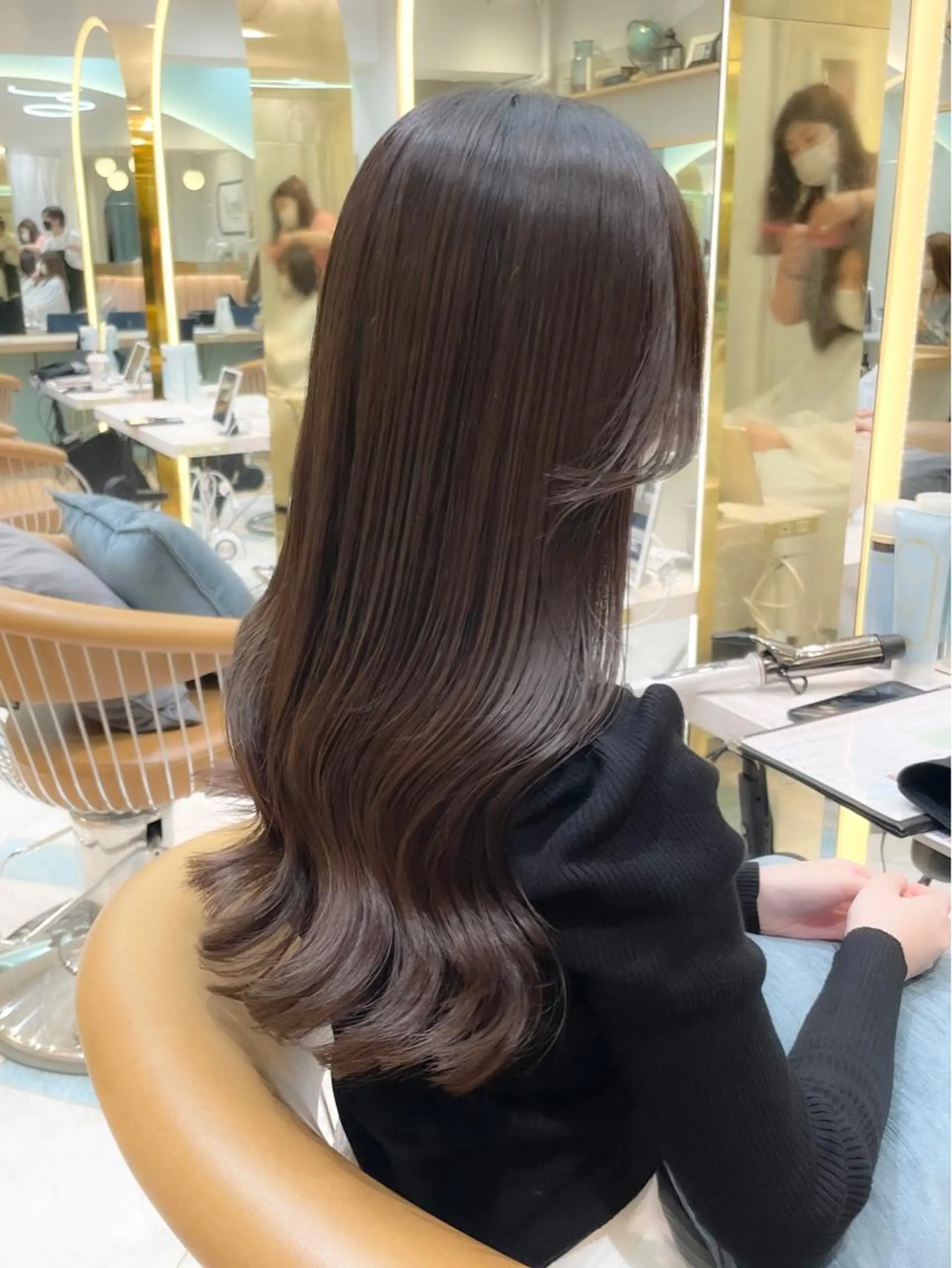 ロング カット ヘアカラー トリートメント 育休中4/30- 予約受付/野崎かよのヘアスタイル