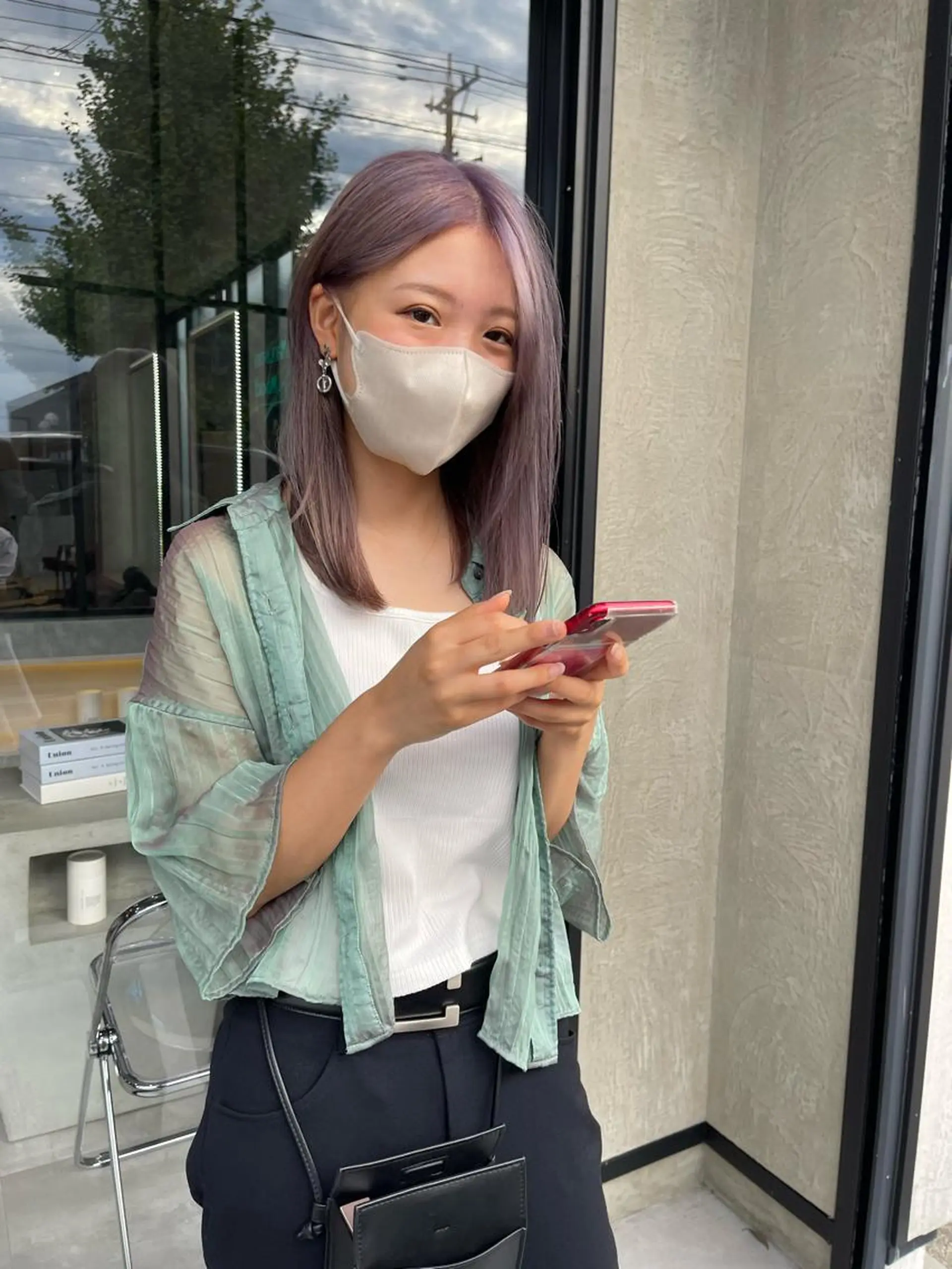 セミロング カラー カット ヘアカラー トリートメント 一ノ瀬 暁のヘアスタイル