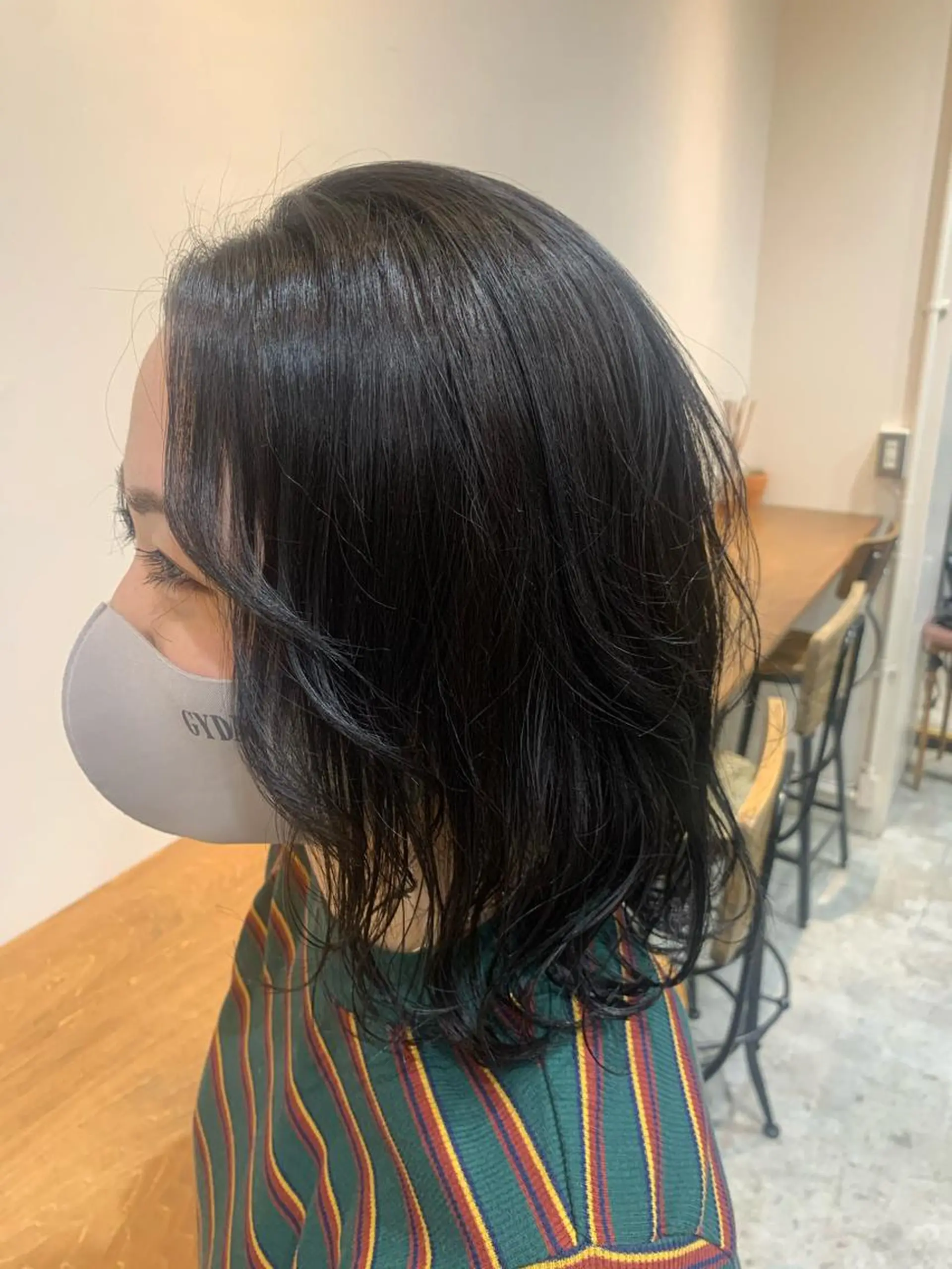 ミディアム カラー ヘアアレンジ ブルーカラー ブルージュ ヘアカラー トリートメント ヘアセット 金子 廉のヘアスタイル