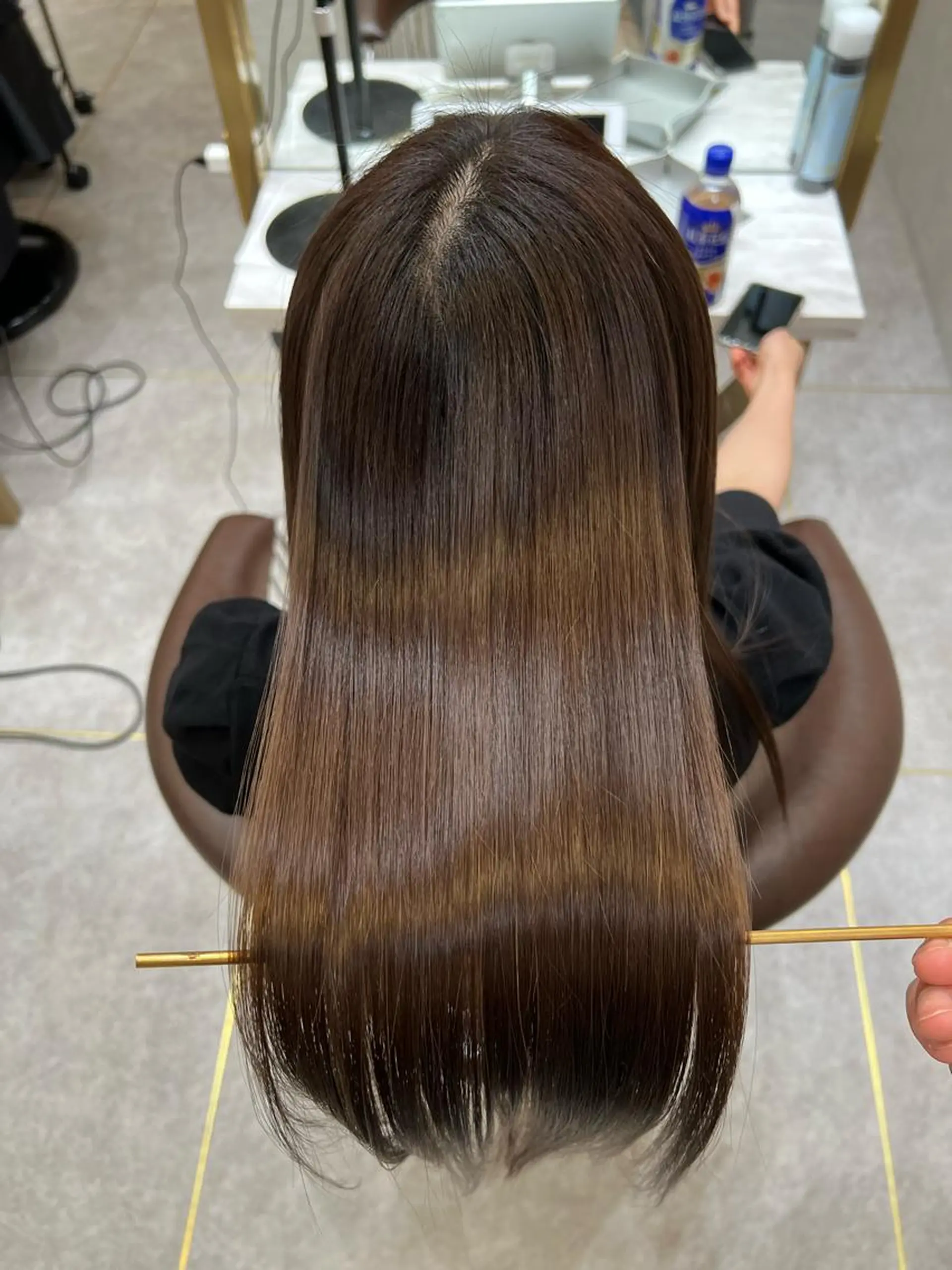 ロング カラー ベージュカラー グラデーションカラー グレージュ ミルクティーベージュ ボブ カット トリートメント 福岡縮毛矯正✨️ ストレート 向井和輝のヘアスタイル