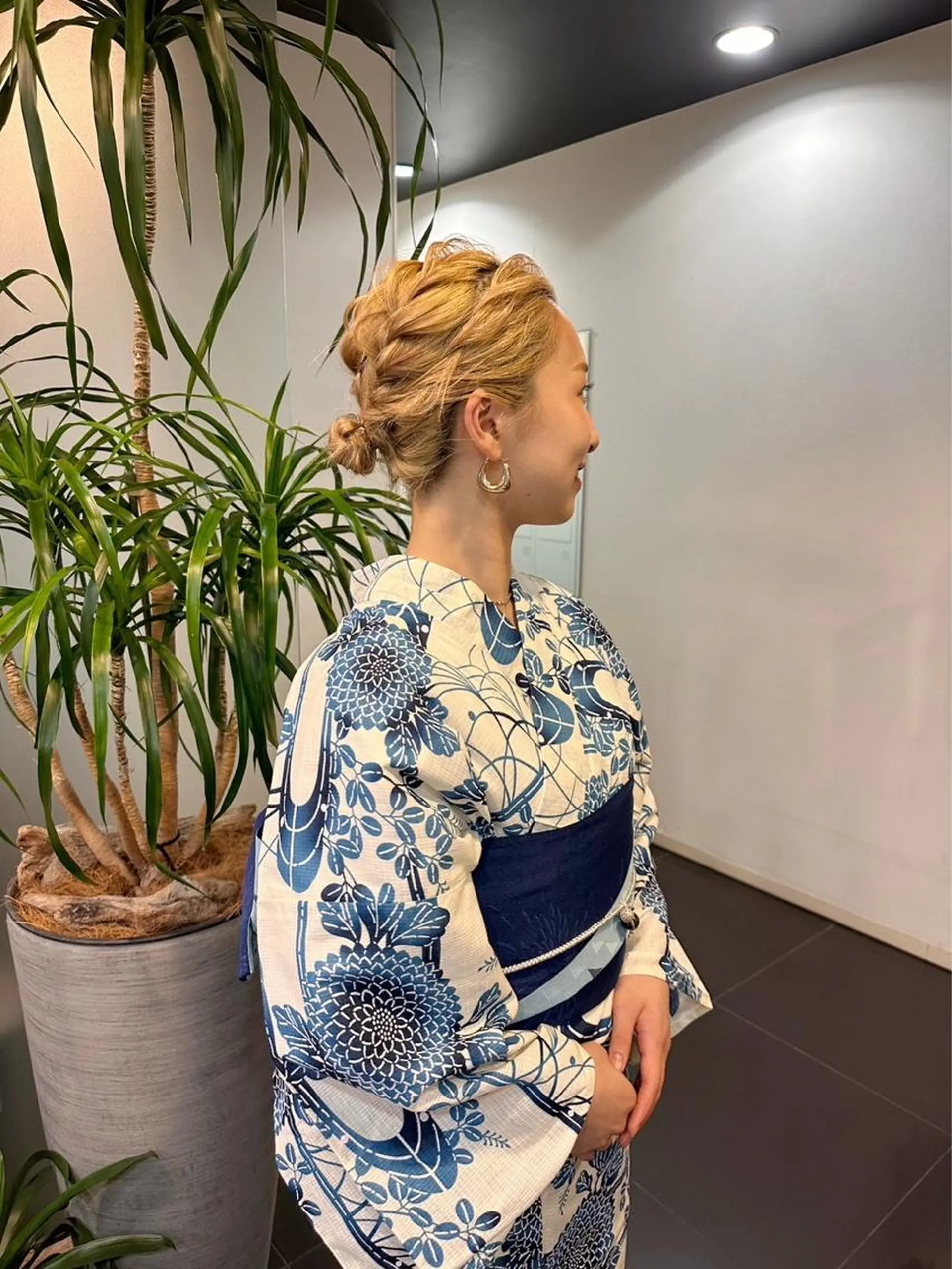 ヘアアレンジ 浴衣 着付け 暖色カラー /ヘアアレンジ/花鈴のヘアスタイル