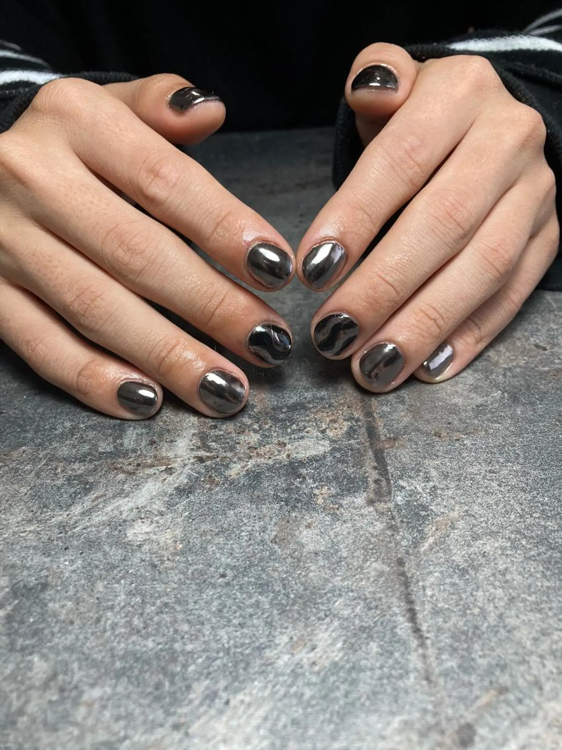 メンズ ネイル ミラーネイル ハンドネイル NailSalon liberのネイルデザイン