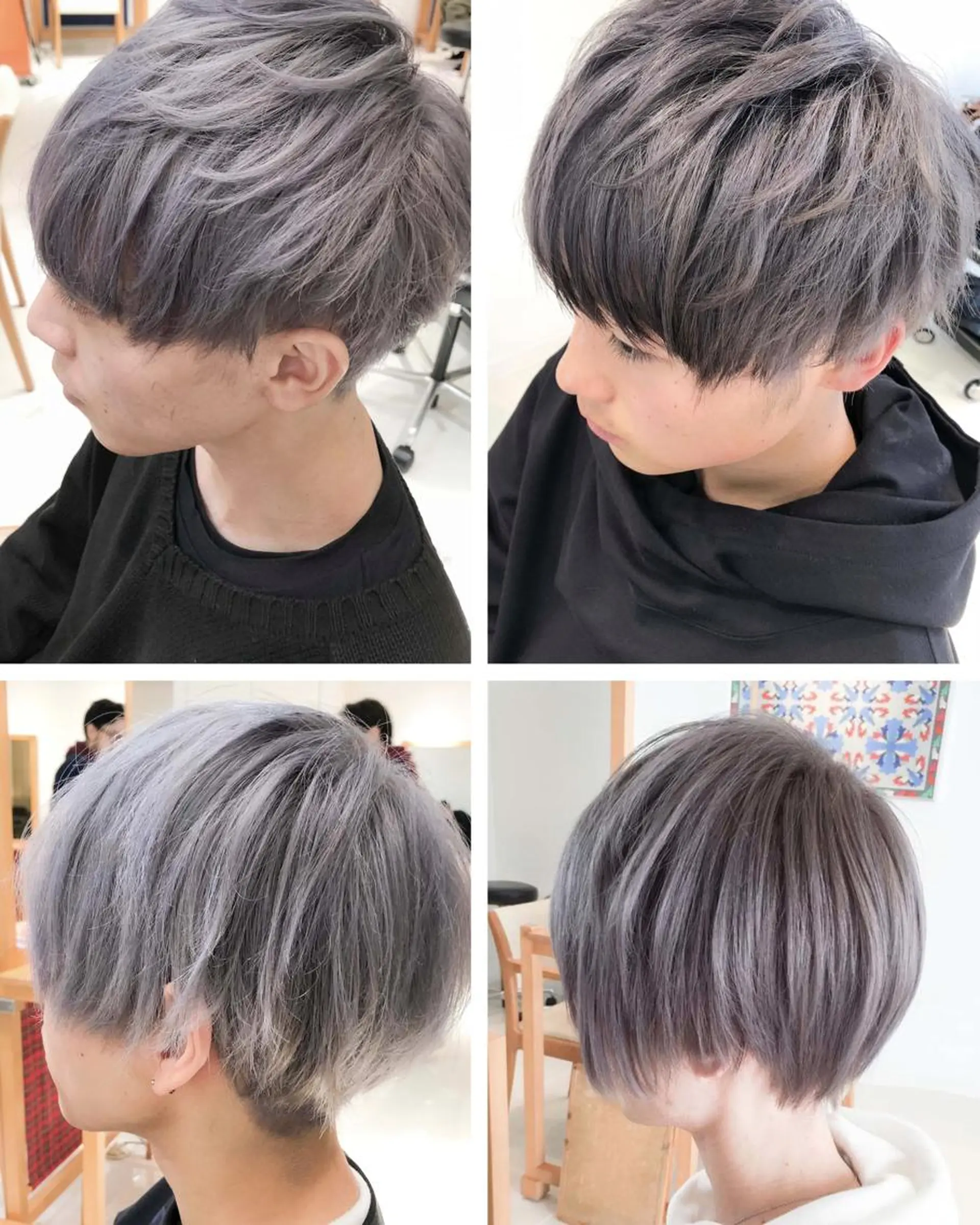 ショート メンズ ヘアアレンジ カラー アッシュ アッシュグレー カット ヘアカラー トリートメント ヘアセット DAYS Men’sのヘアスタイル