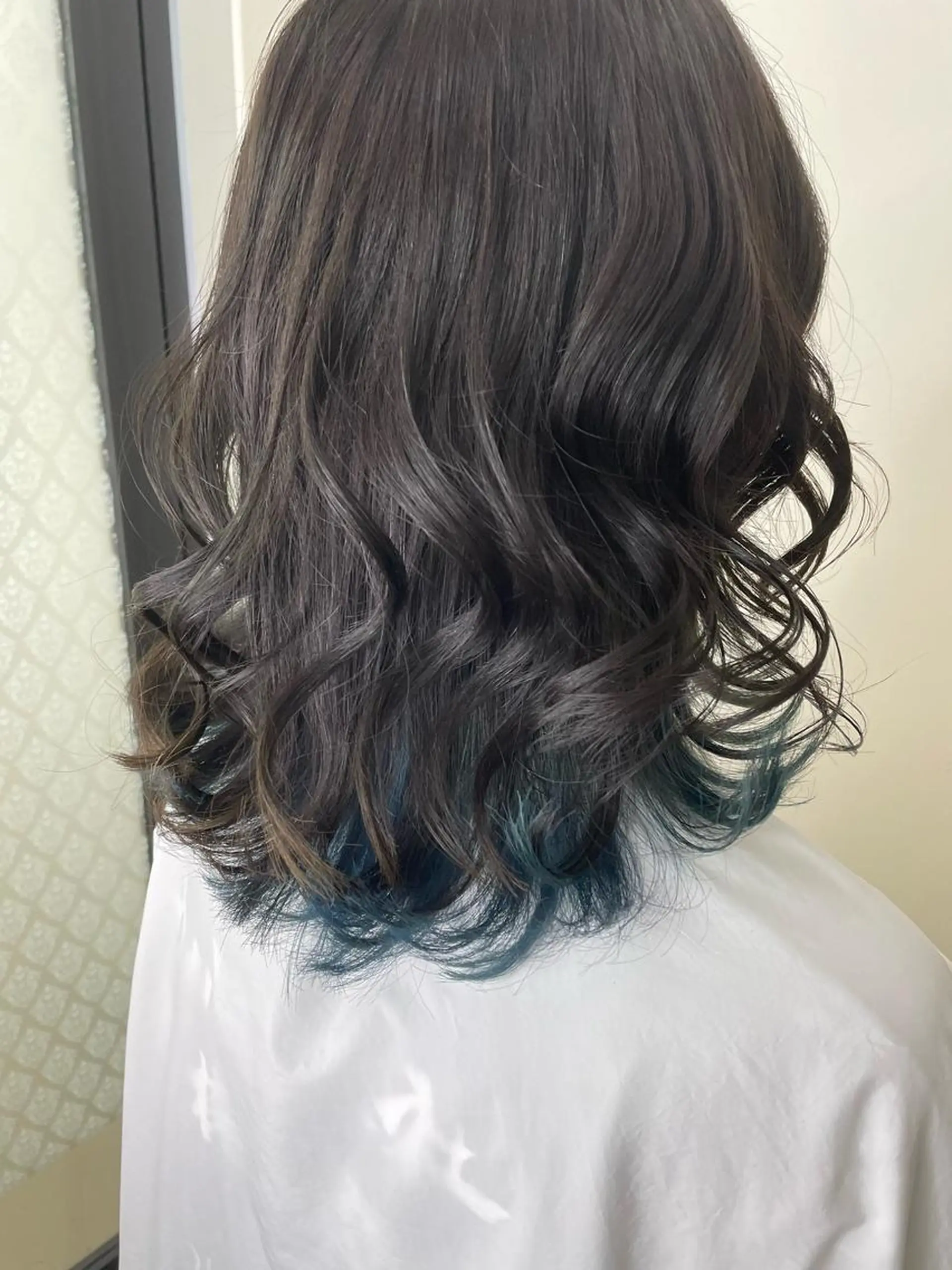 ミディアム カラー アクアカラー ブルーカラー ✨三澤 舜✨のヘアスタイル