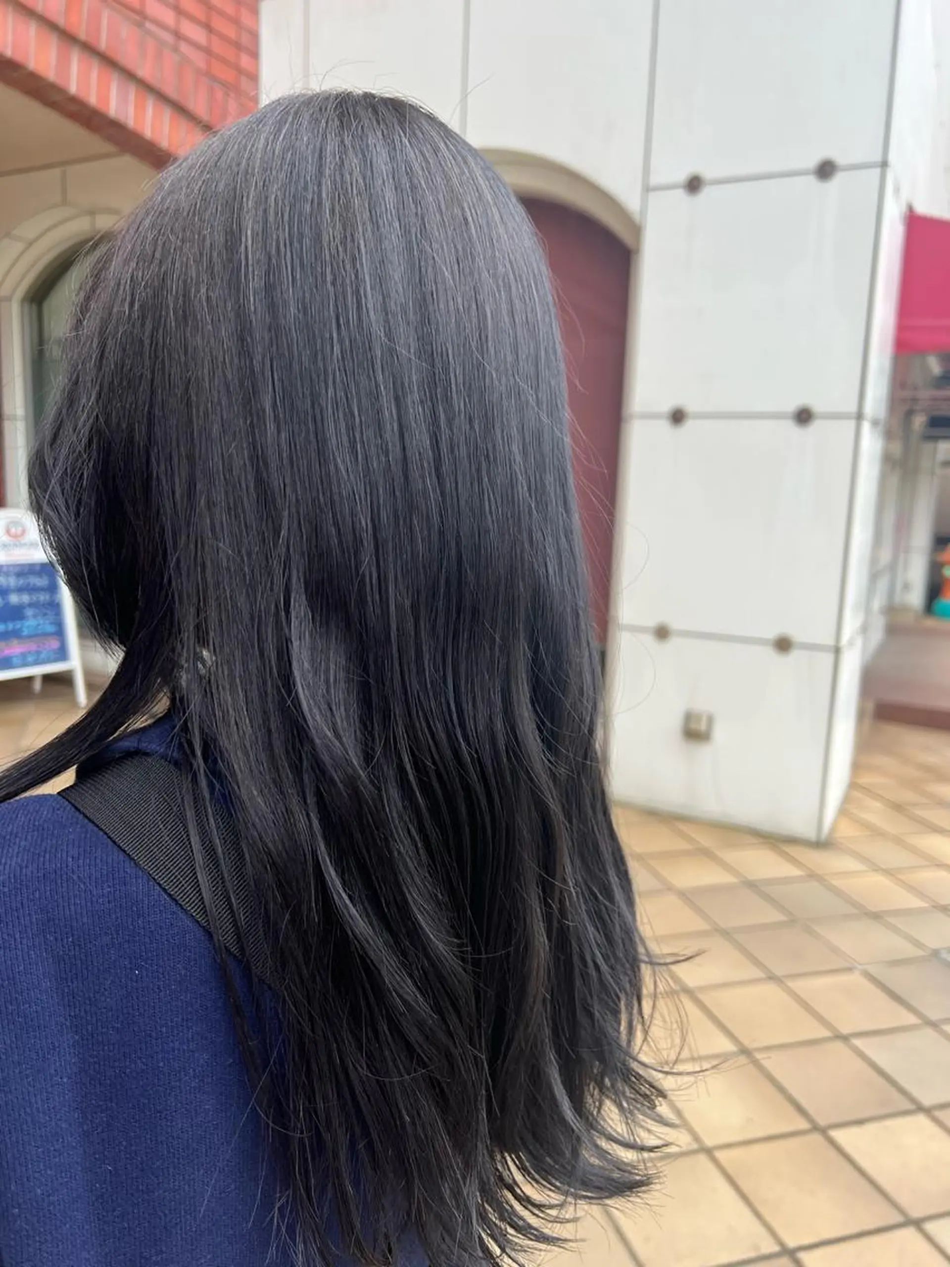 ロング カラー アッシュ ダークグレー トリートメント 藤川 瑛梨奈のマツエク・マツパデザイン