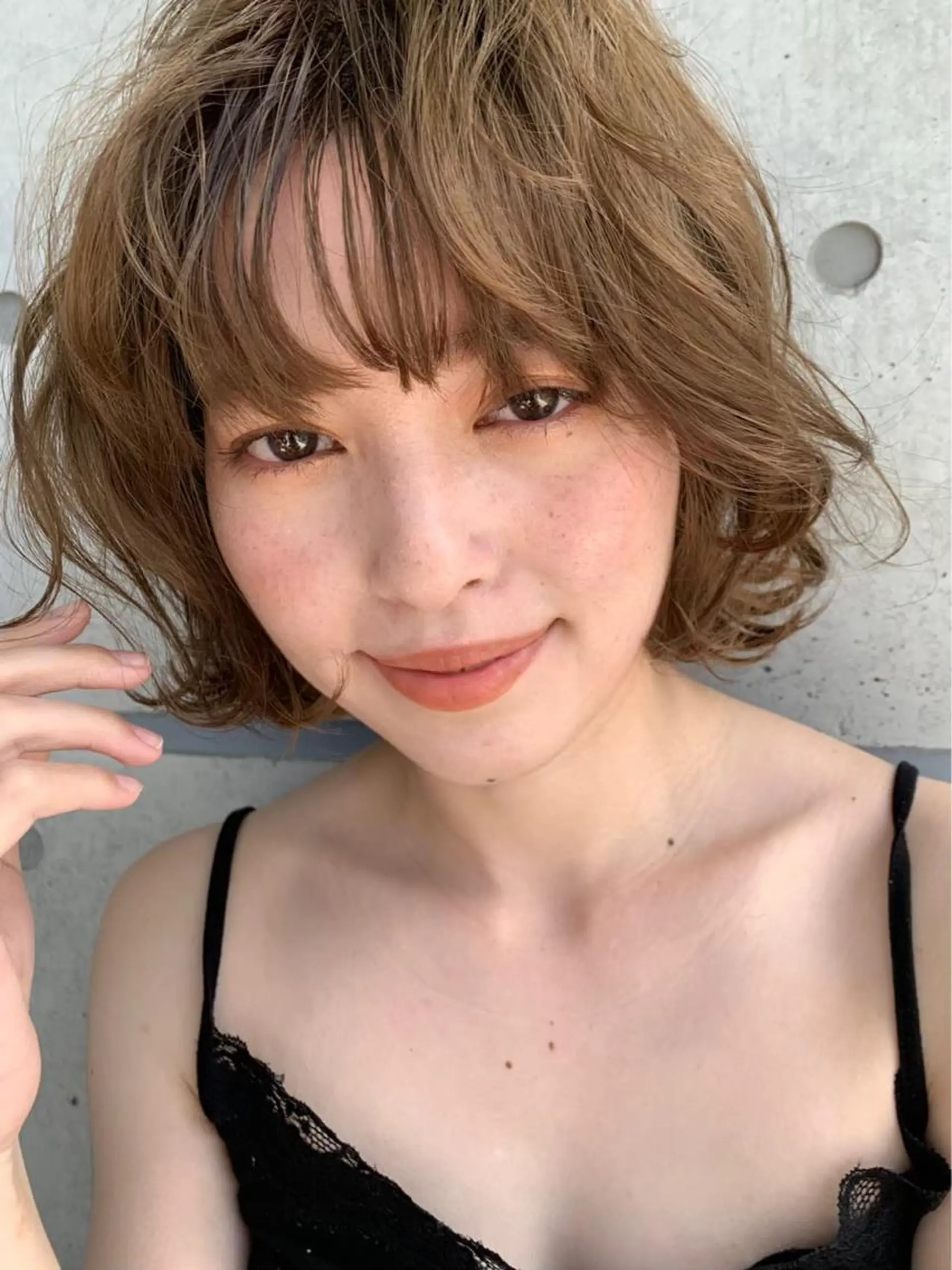 ミディアム カラー 大人っぽ♡上品な暖色 ♡ブリーチなし♡のヘアスタイル