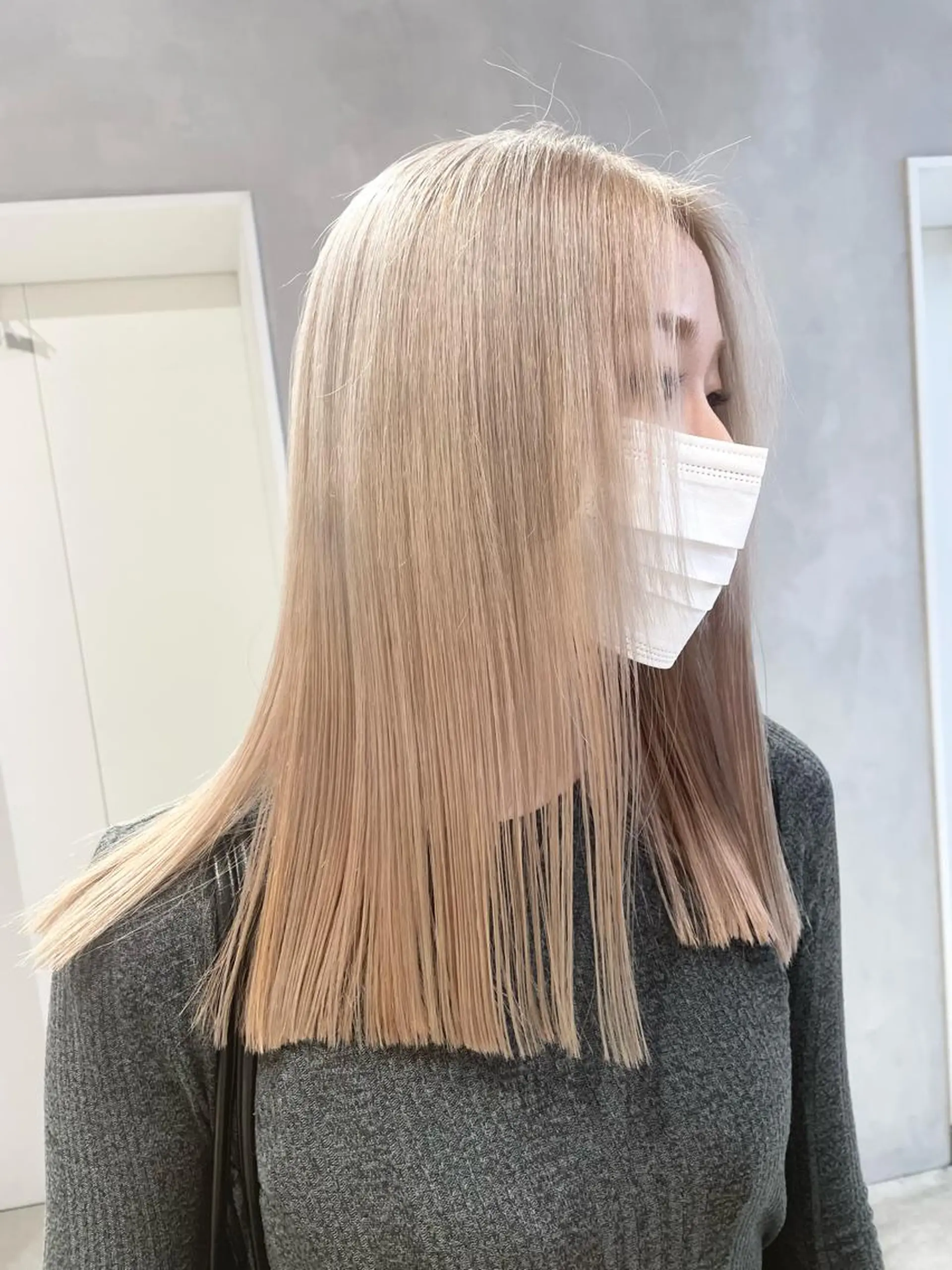 ロング カラー ヘアカラー トリートメント ハイトーン×レイヤー ／遠藤将太のヘアスタイル