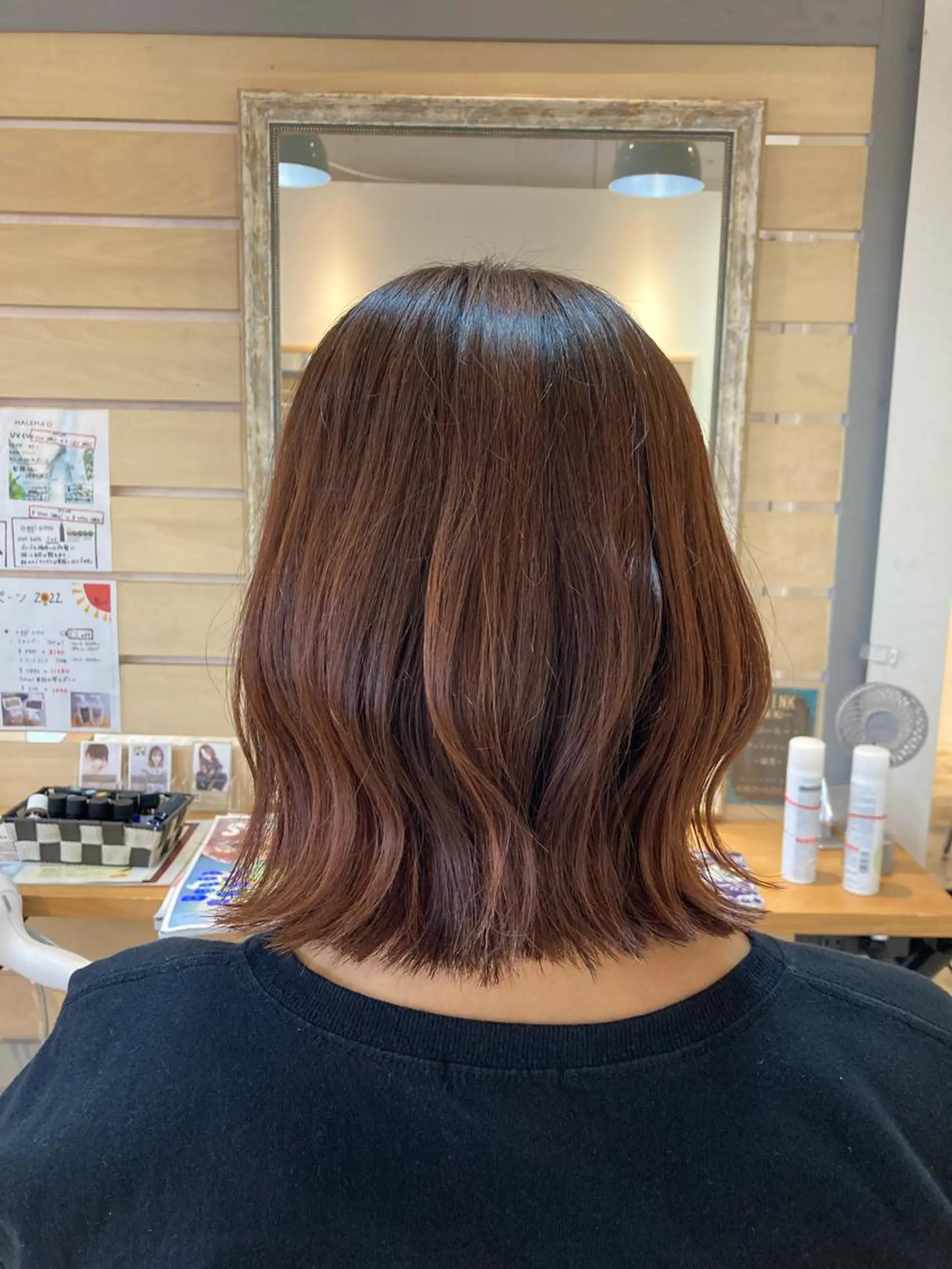 ミディアム カラー オレンジ カット ヘアカラー トリートメント 【女性指名No.1】 西口直子のヘアスタイル