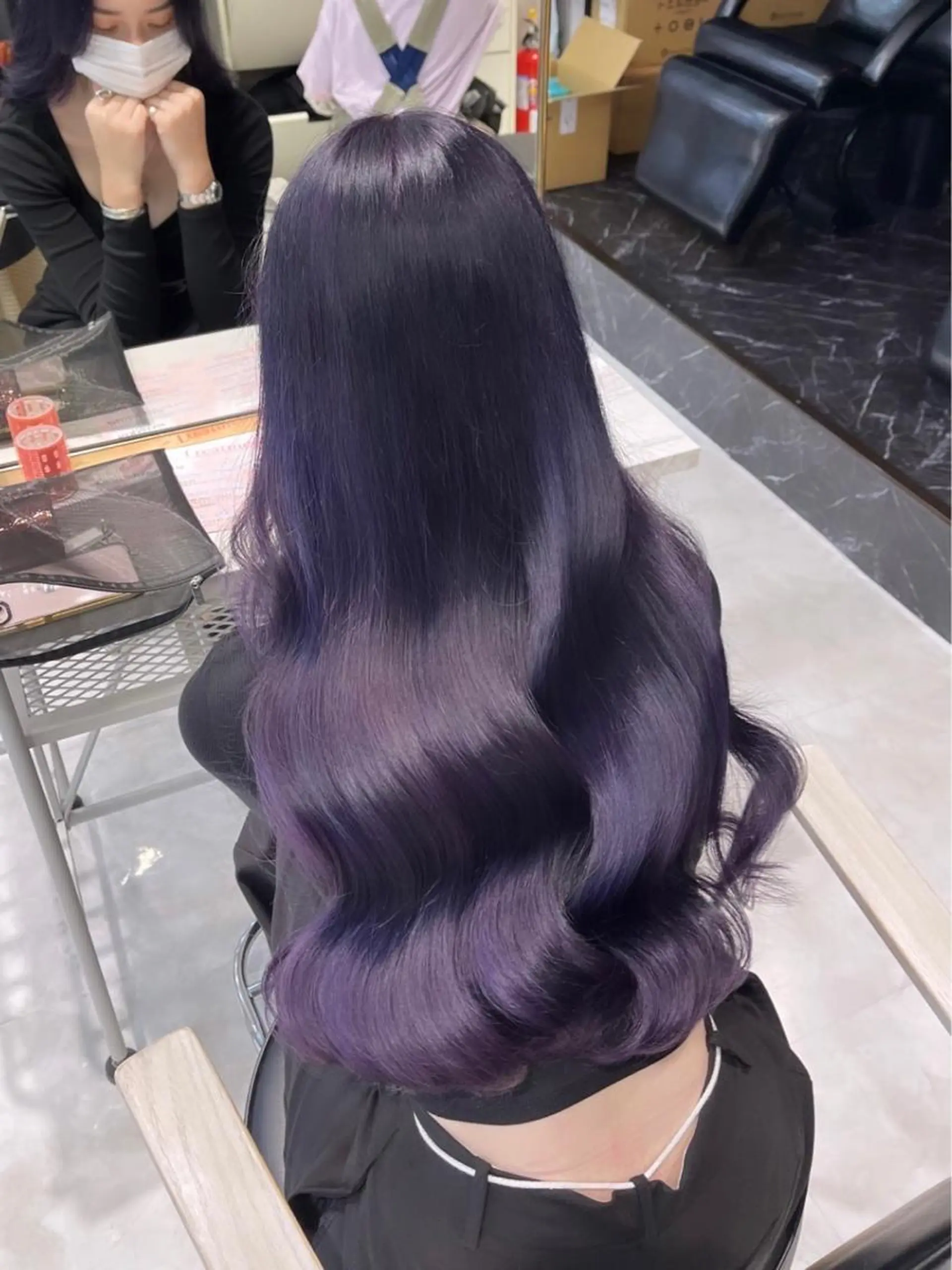 ロング ヘアカラー トリートメント ヘアセット ハイトーン特化🎀 LEONのヘアスタイル