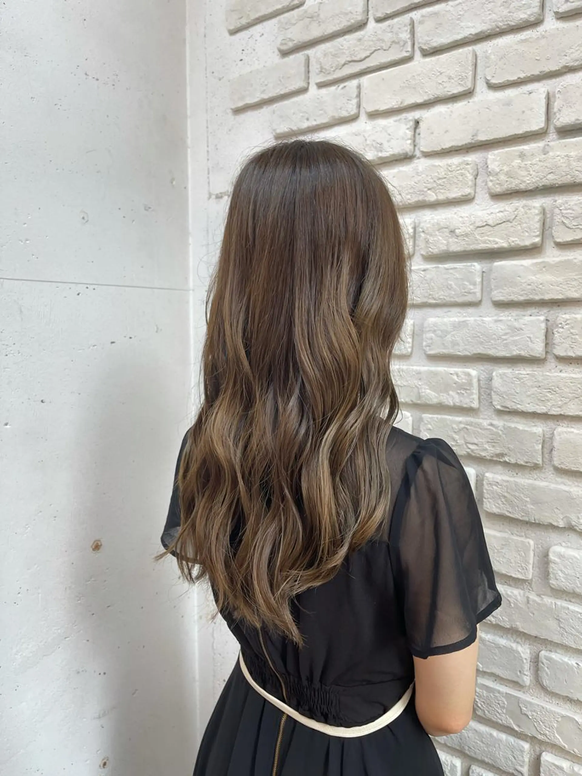 ロング カラー アッシュ アッシュブラウン ブラウンカラー 透明感カラー creeb 宮前のヘアスタイル