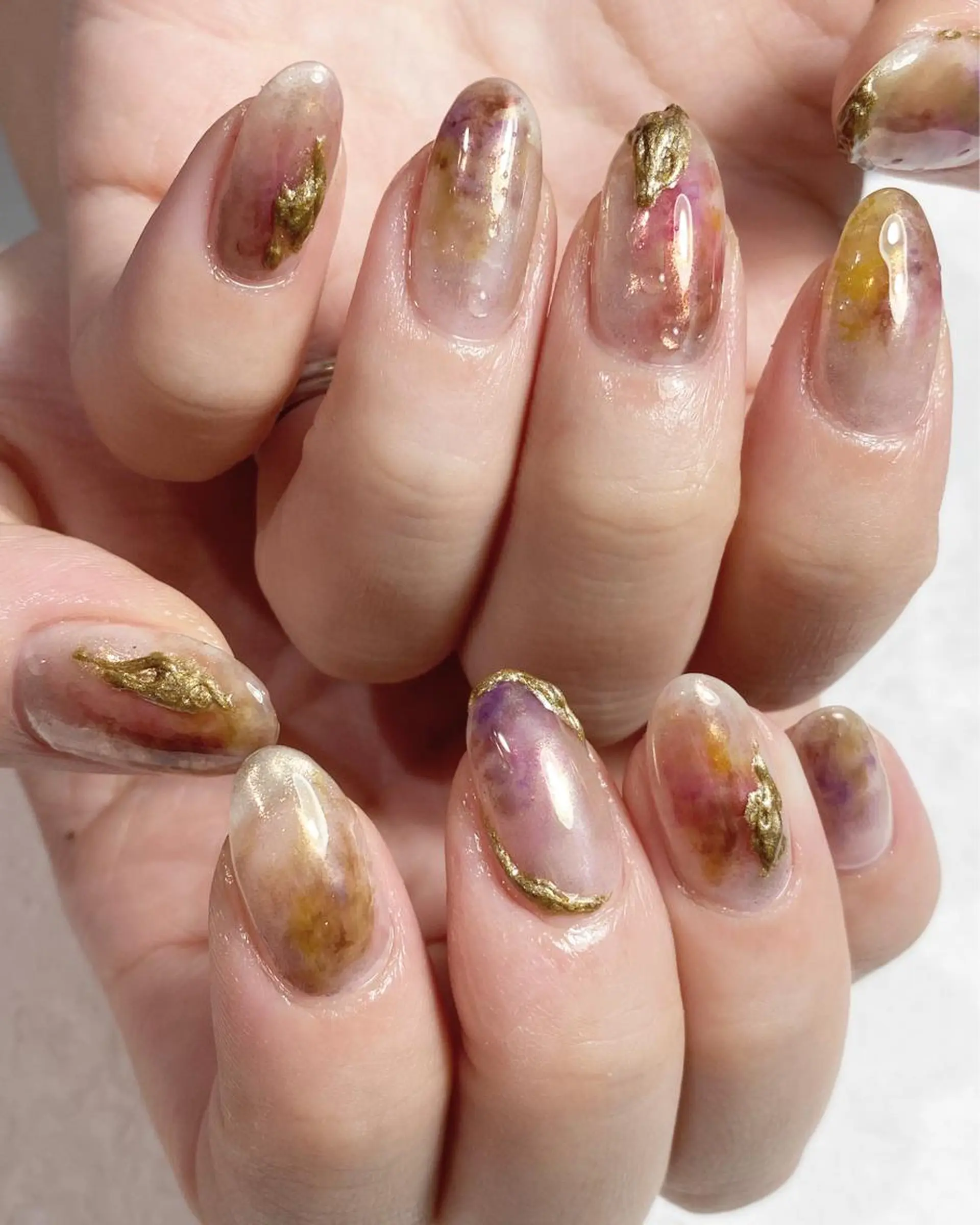 ネイル アートネイル ニュアンスネイル ハンドネイル marie nailのネイルデザイン