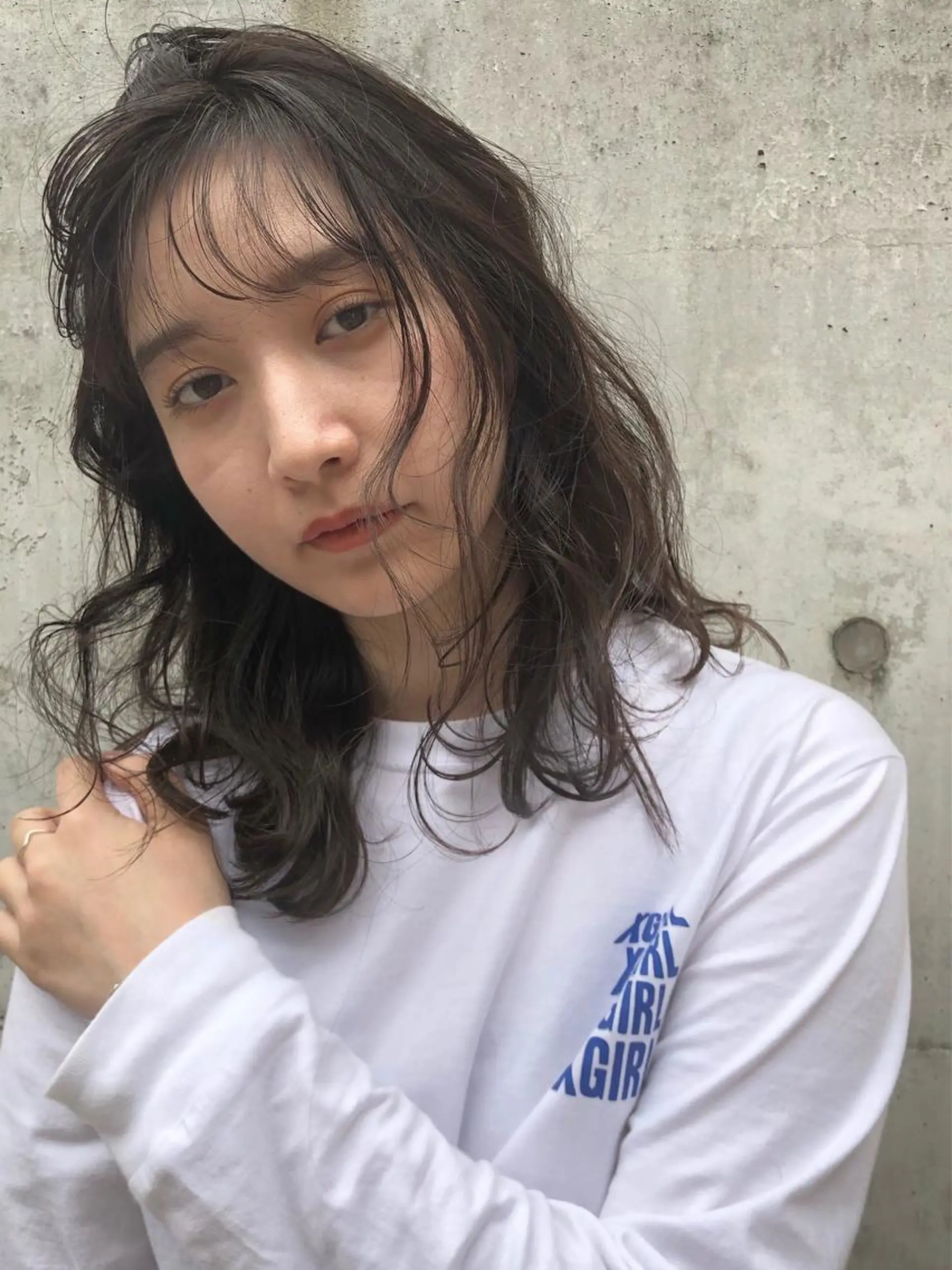 セミロング カラー パーマ カット ヘアカラー パーマ 早瀬裕之 パーマのヘアスタイル