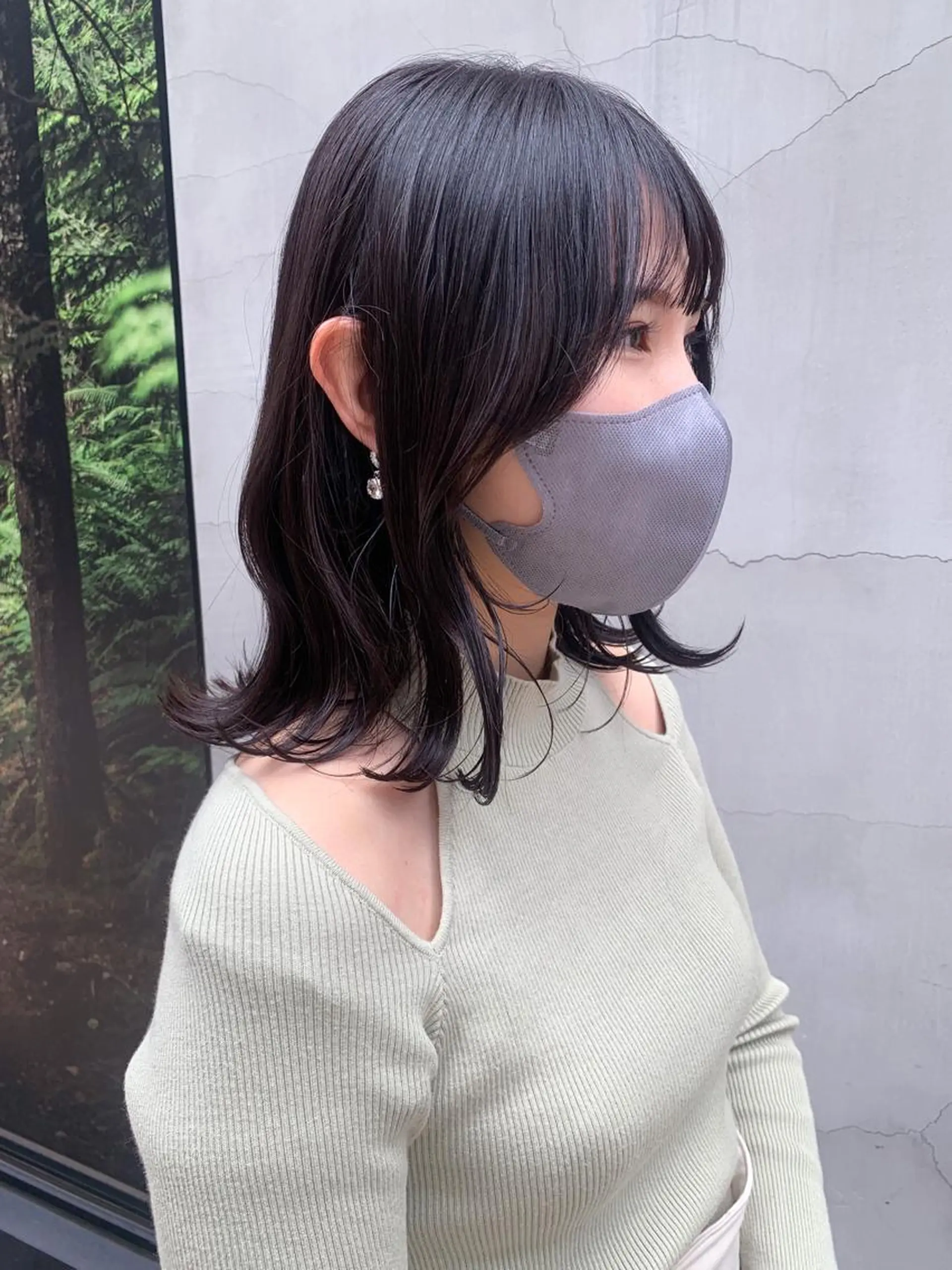 ミディアム カラー パーマ カット ヘアカラー トリートメント yuka .のヘアスタイル