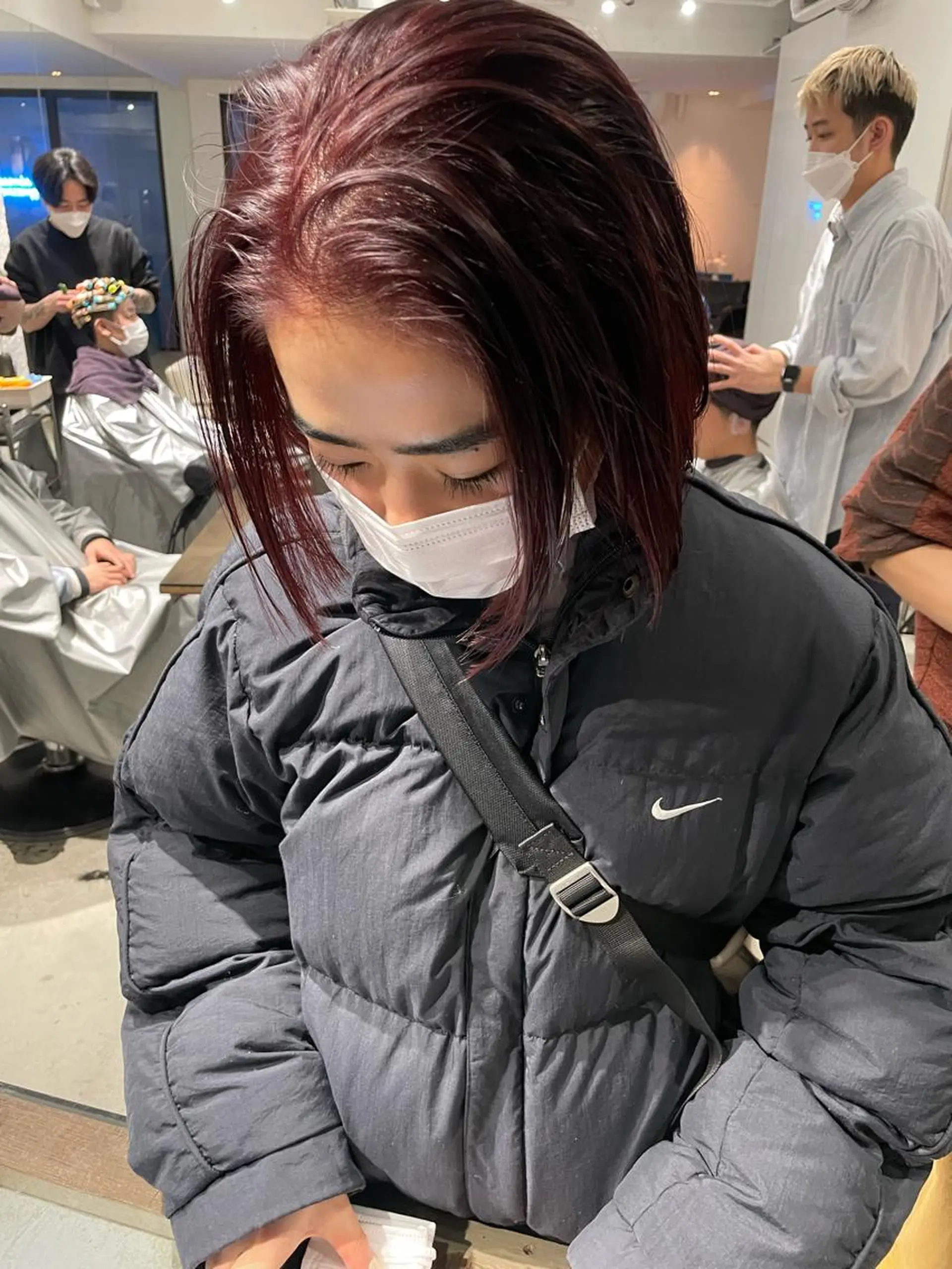 ショート カラー バレイヤージュ ブリーチ ケアブリーチ デザインカラー ダブルカラー ヘアカラー トリートメント スパイラルパーマ 🌐hina⭐️のヘアスタイル