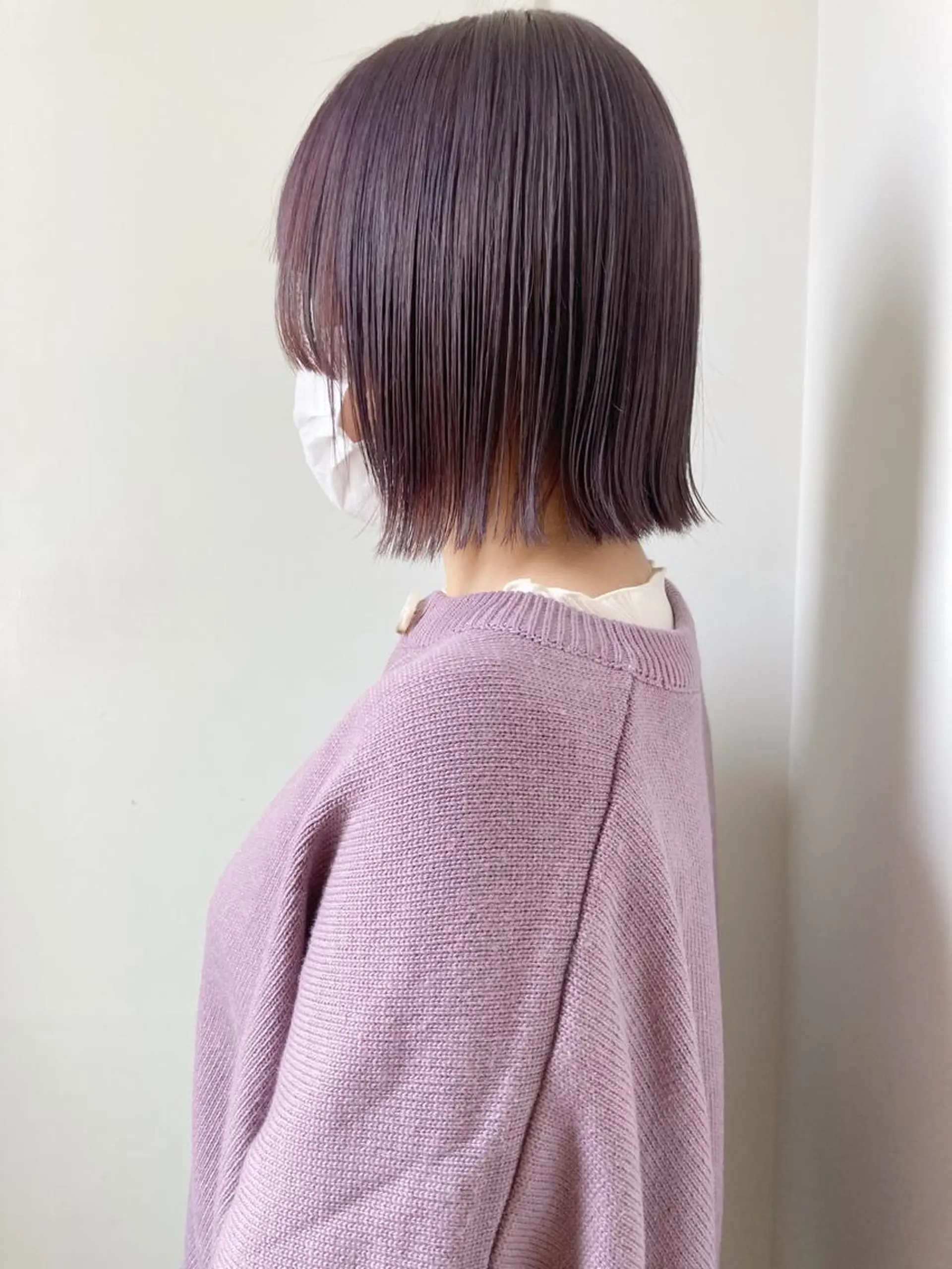 ミディアム カラー ラベンダーカラー カット ヘアカラー トリートメント 小木曽智美 /ボブ/ショートのヘアスタイル