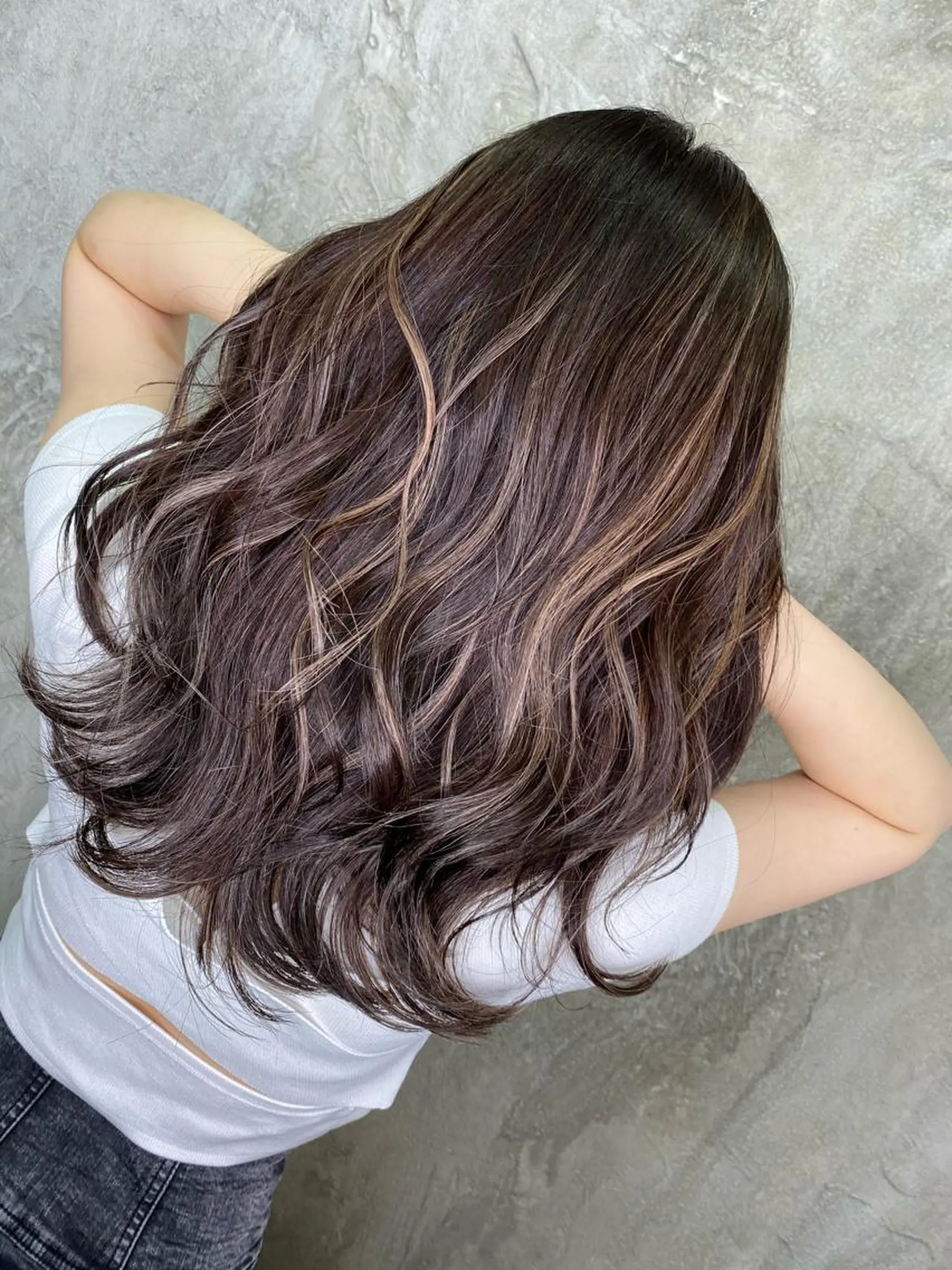 ミディアム カラー カット ヘアカラー トリートメント 寺門 拓馬のヘアスタイル