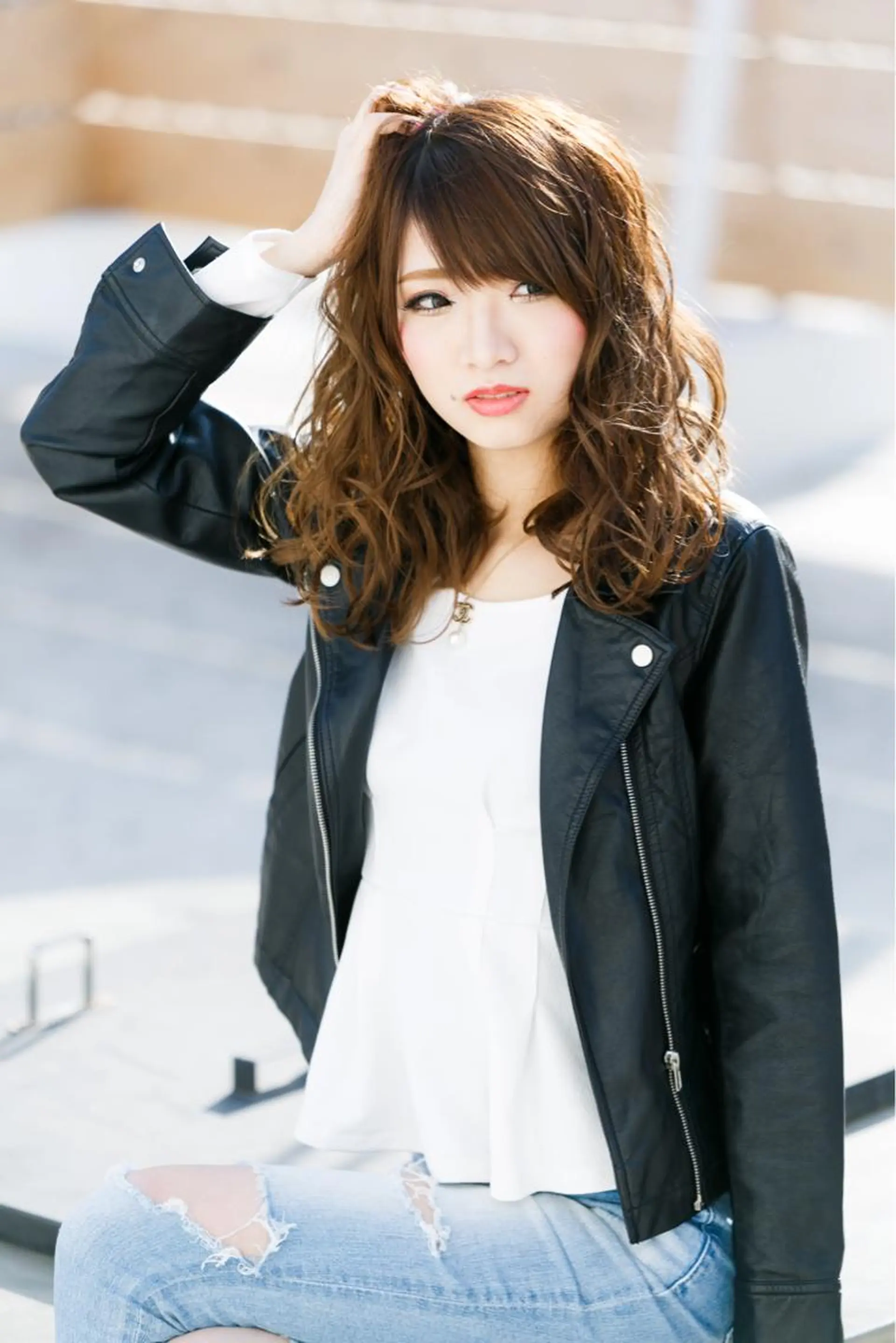 ミディアム ヘアカラー トリートメント 西村 雄二/エクステのヘアスタイル