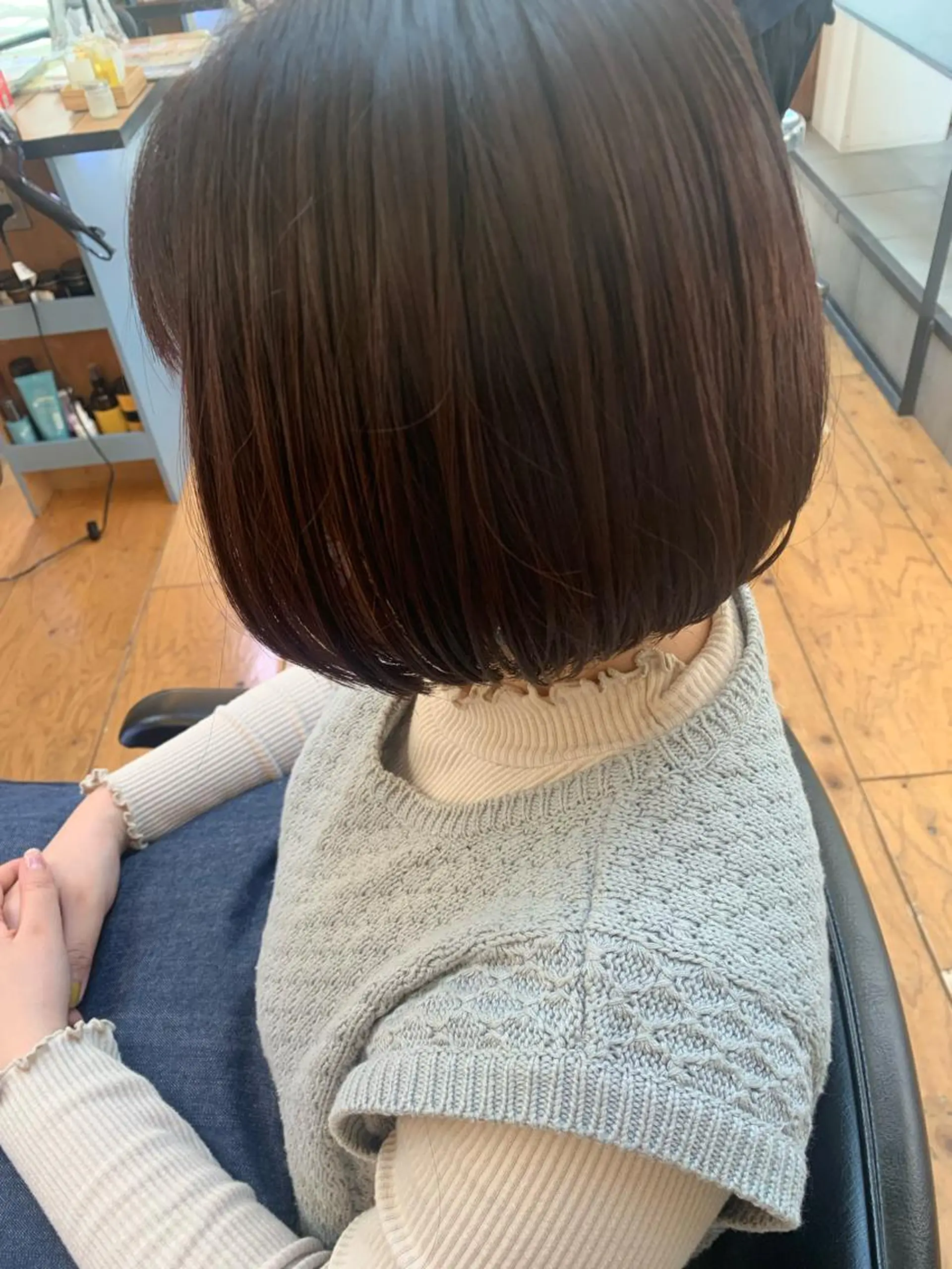 ショート カラー ピンクカラー ボブ カット ヘアカラー トリートメント Lagom なかだのヘアスタイル