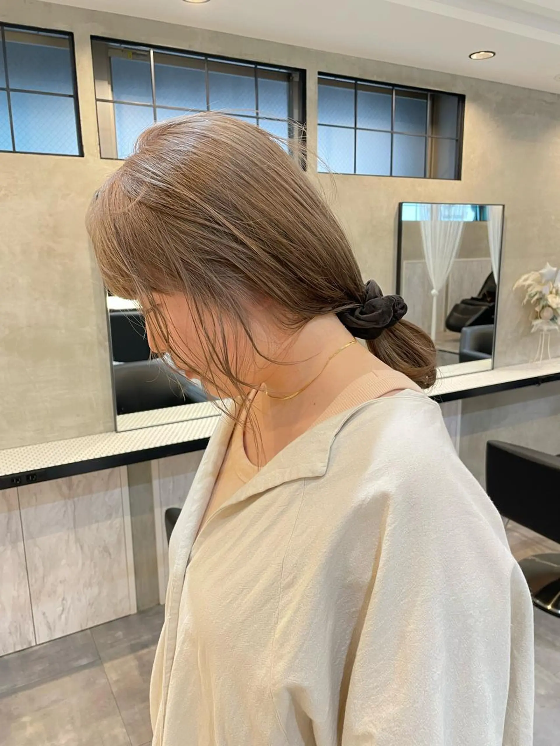 ミディアム ヘアカラー 渋谷 留菜のヘアスタイル