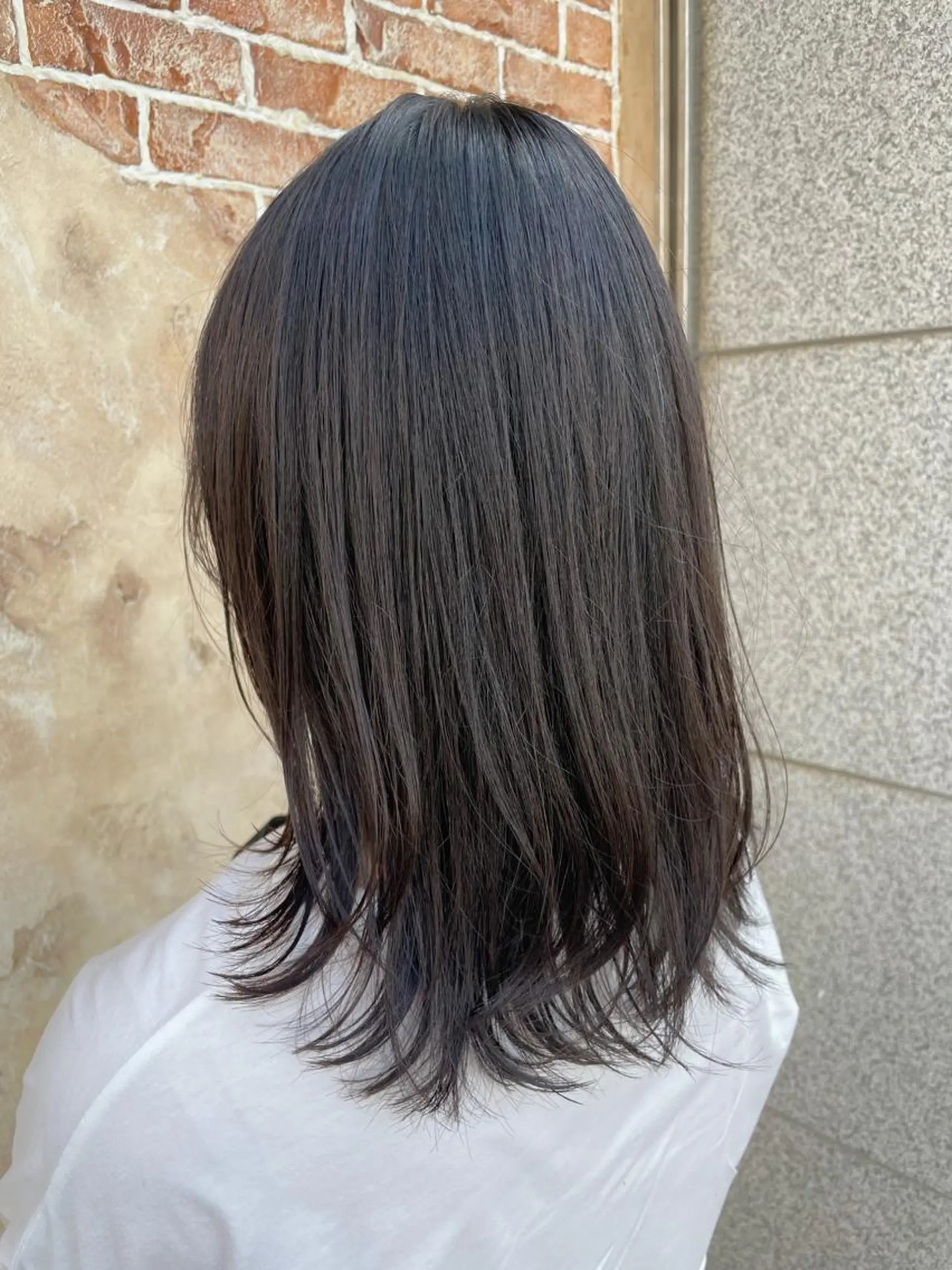 ミディアム カラー カット ヘアカラー トリートメント ノンダメージサロン/ 豊中/美容室のヘアスタイル