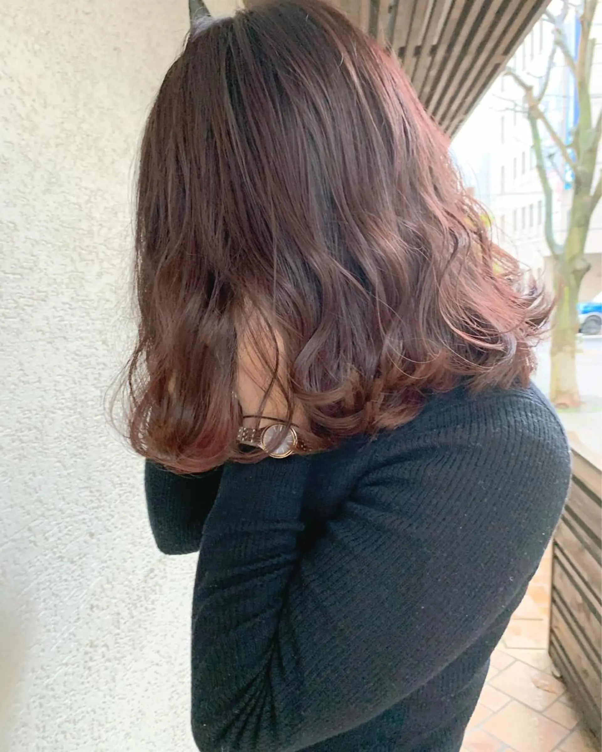 ミディアム カラー 艶髪・酸性ストレート フリツのヘアスタイル