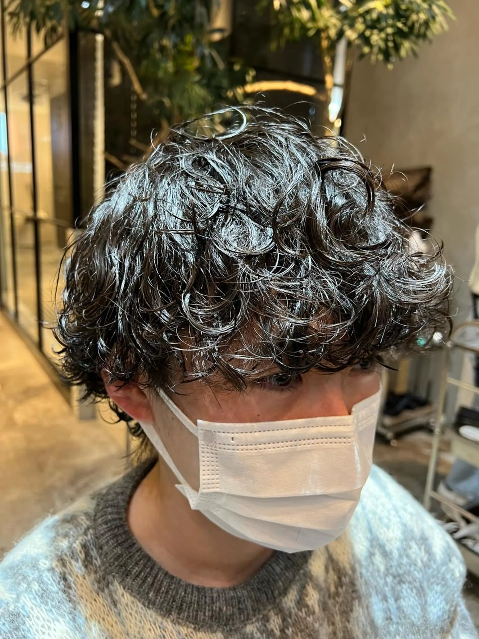 ショート パーマ メンズ カット パーマ トリートメント 波巻きスパイラルパー マ/シャドウパーマ駿のヘアスタイル