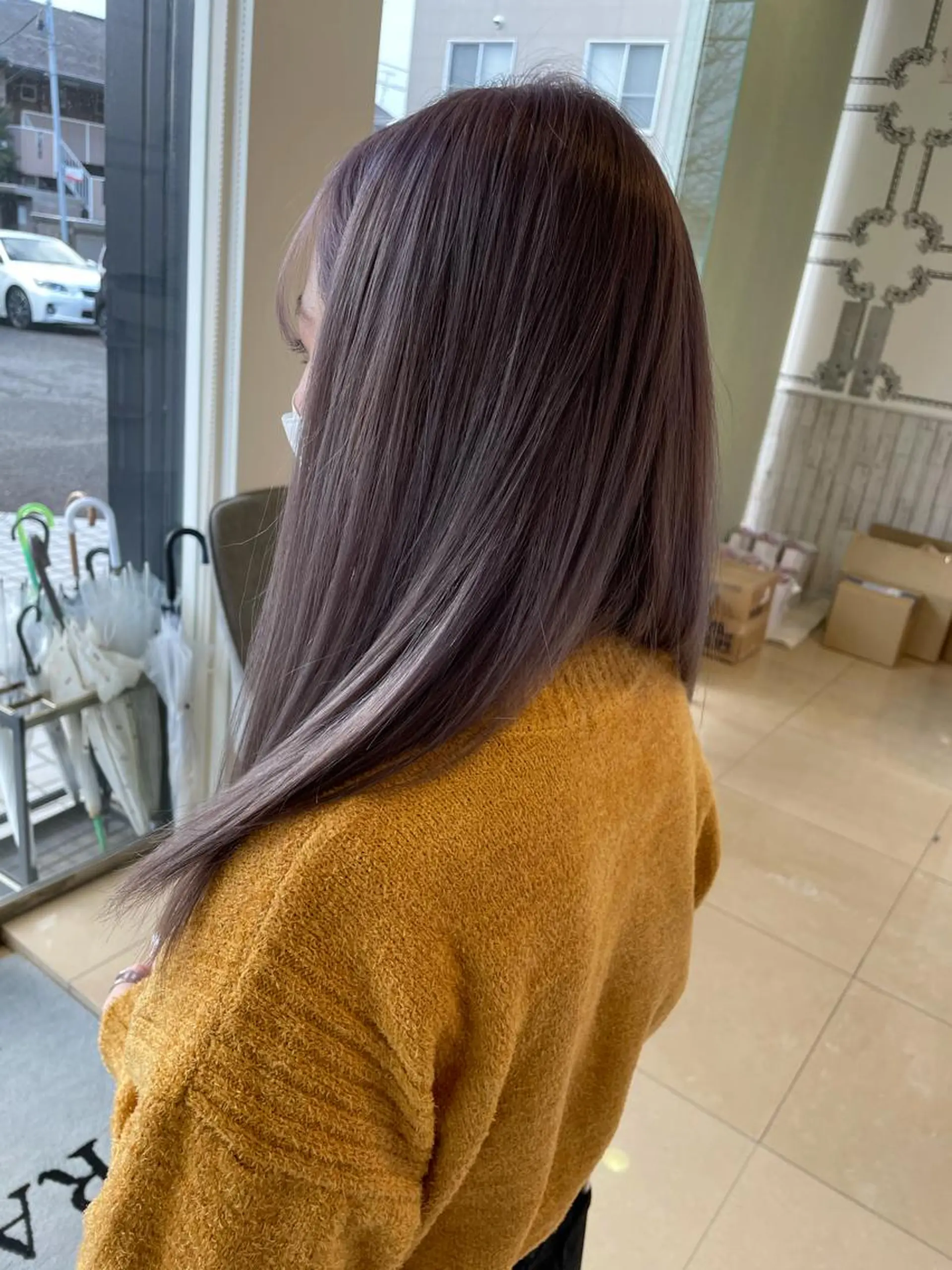 ミディアム カラー ヘアカラー 岡本 健秀のヘアスタイル