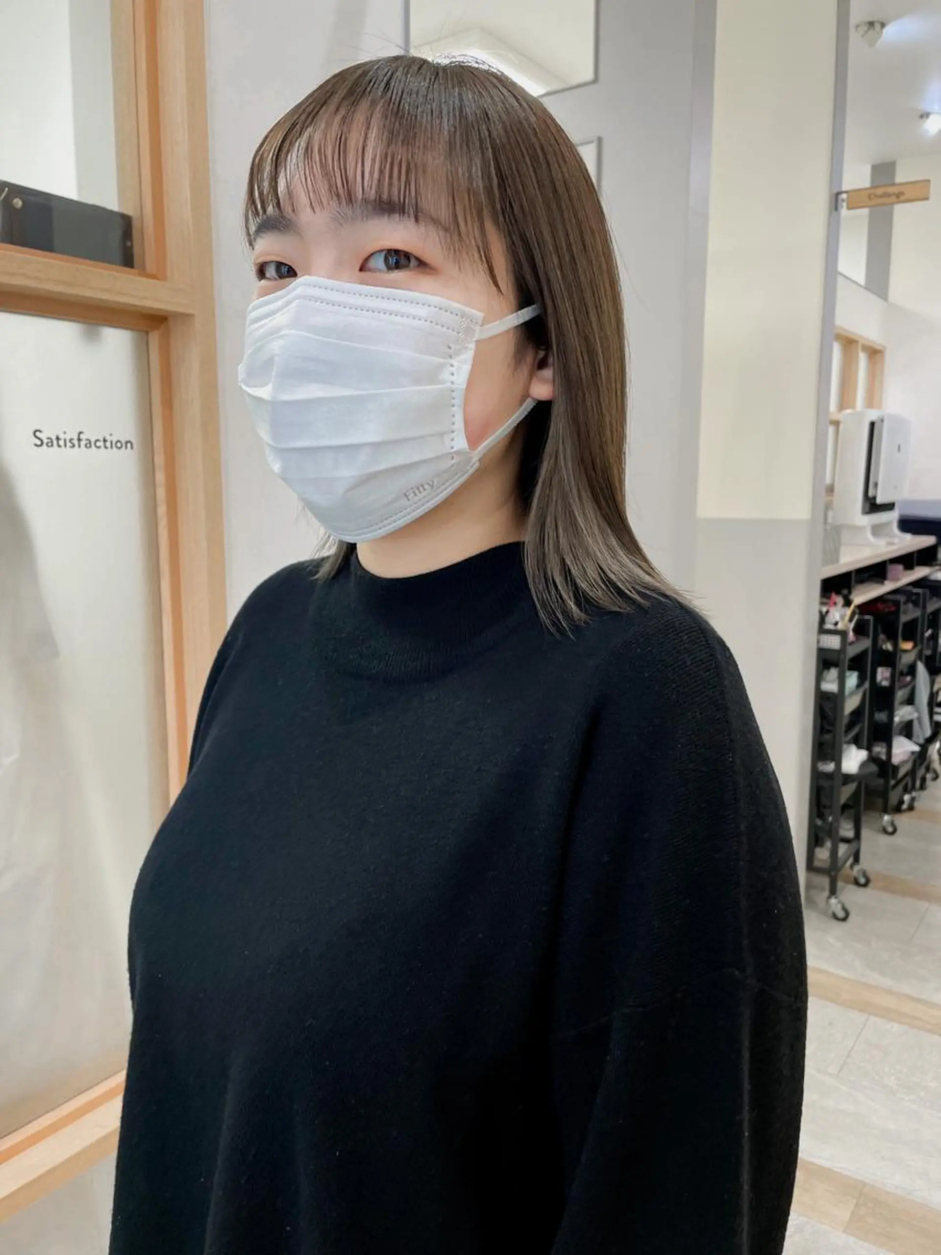 ミディアム カラー 緒方リエ 時短ショート・ボブのヘアスタイル