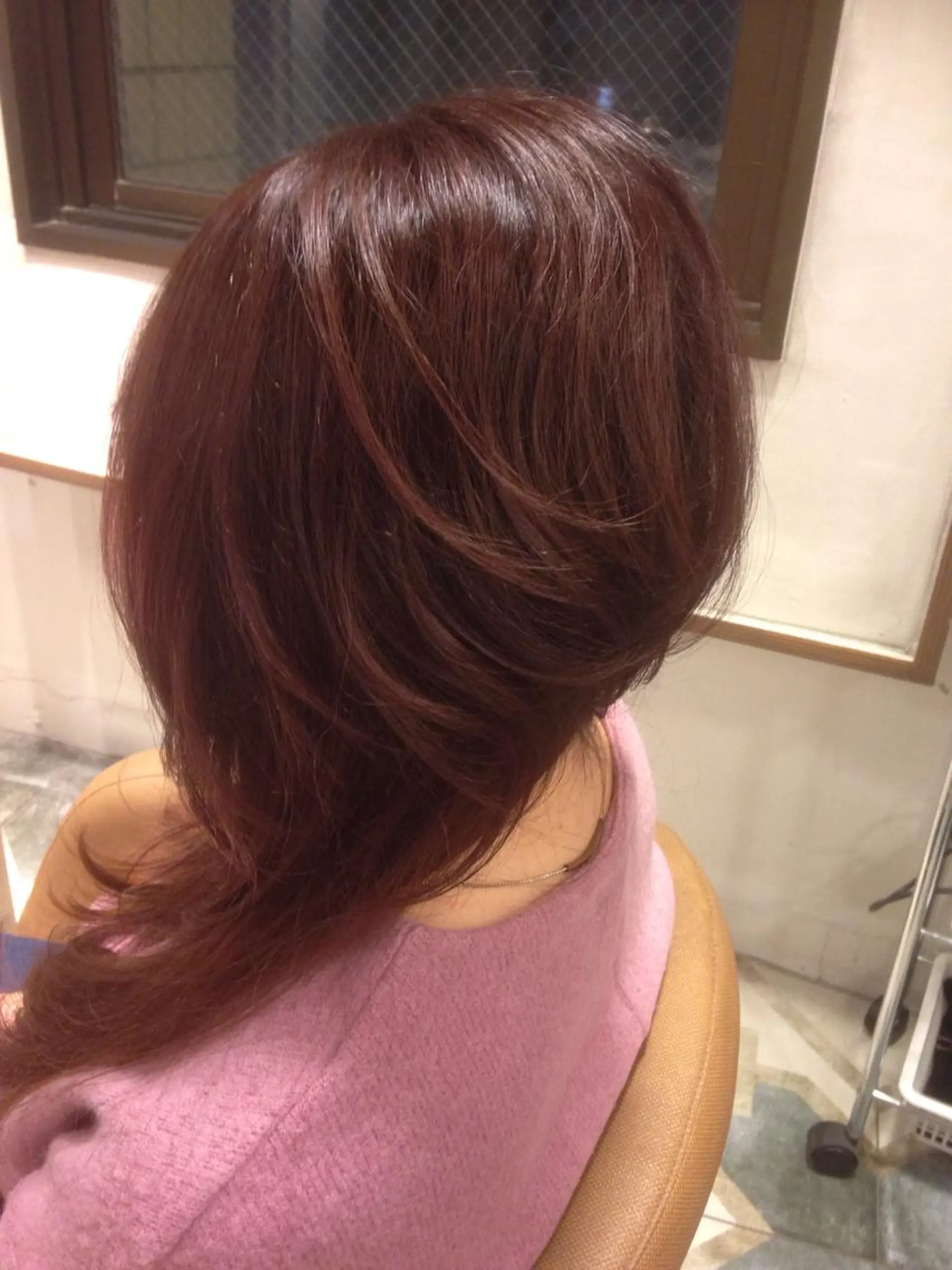 ショート ミディアム セミロング ロング カラー ヘアアレンジ ピンクカラー バイオレットカラー 【体験】韓国 メイク&ヘア天神のヘアスタイル