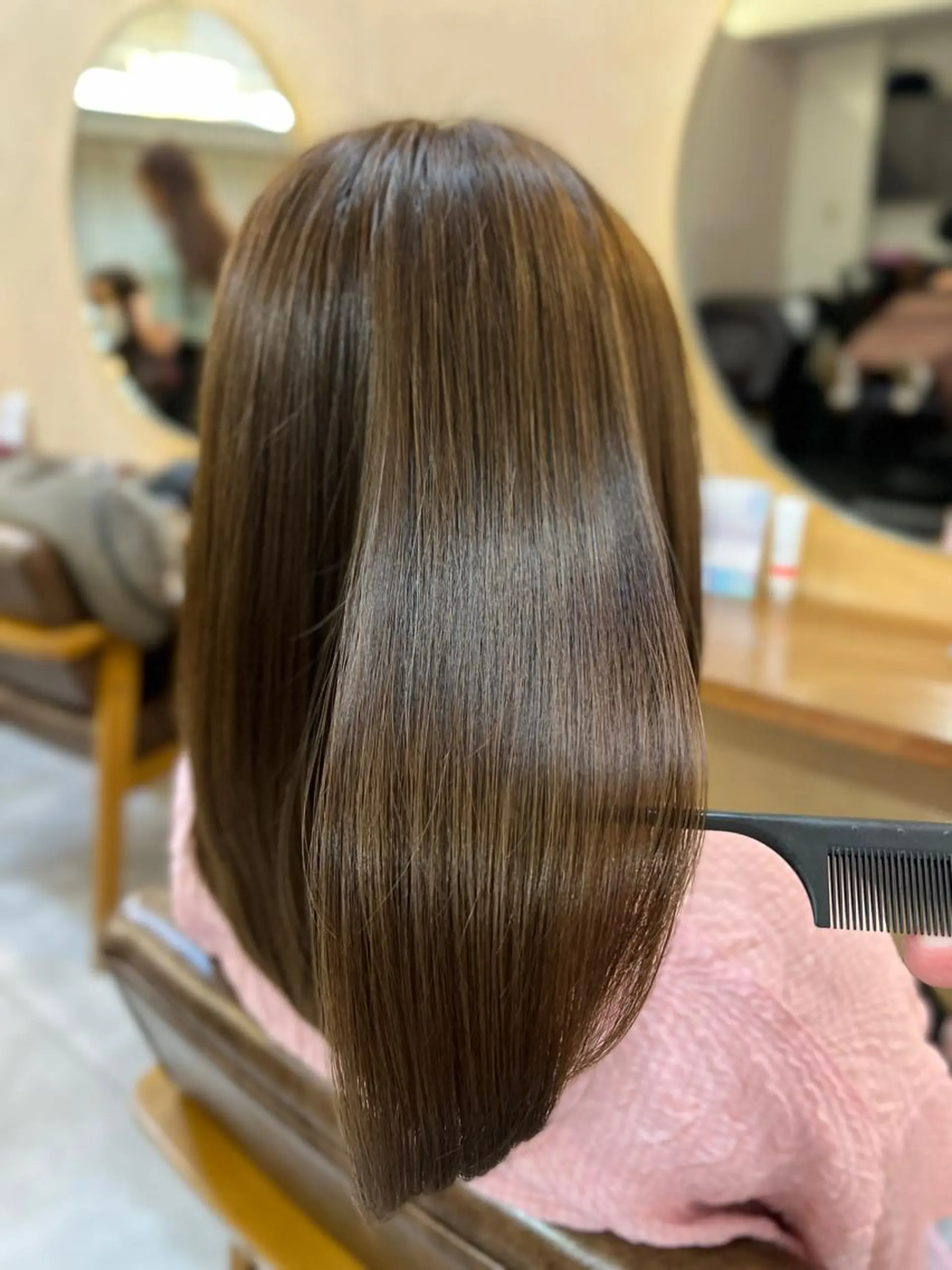 ミディアム カット ヘアカラー トリートメント TARO/髪質改善 ×縮毛矯正のヘアスタイル