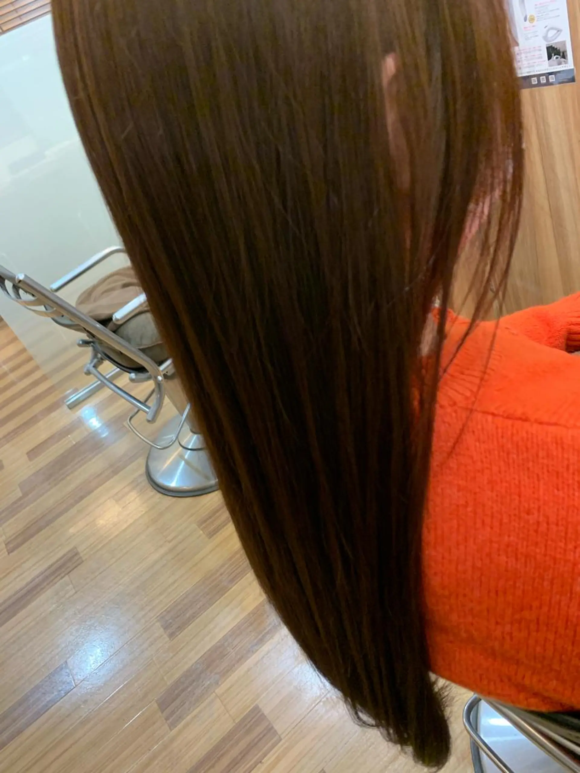 カラー ブラウンカラー オレンジ オレンジブラウン 北川 栞菜のヘアスタイル