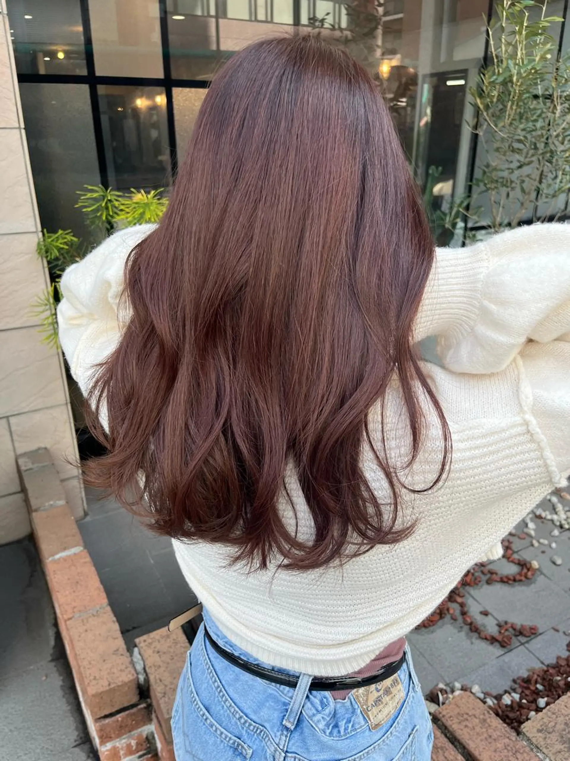 セミロング カラー ピンクカラー ヘアカラー トリートメント SHIAN 八王子👼鬼塚さやかのヘアスタイル