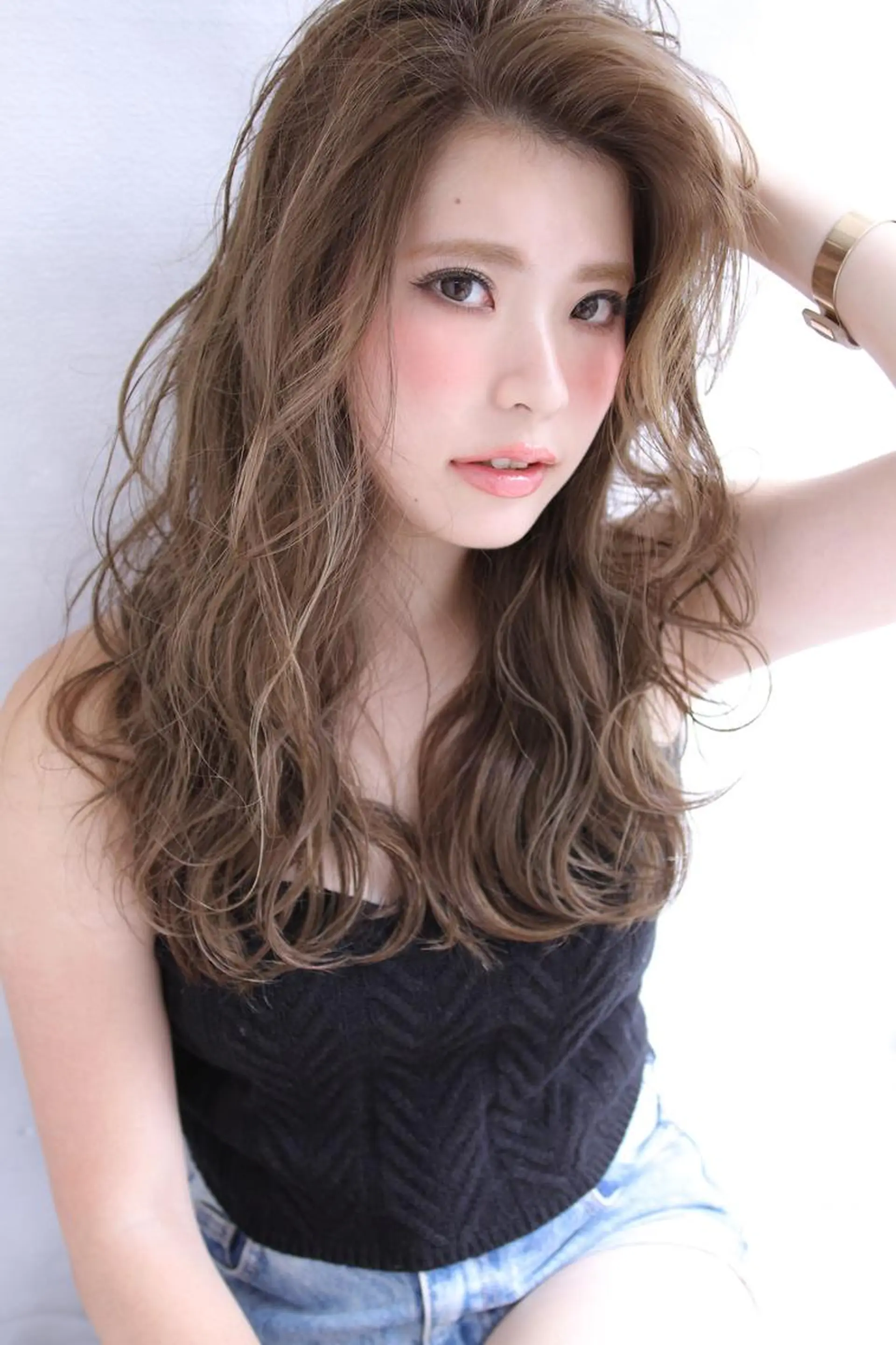 ロング カラー EMANONシェアサロン心斎橋店所属・韓国メンズヘア　ミル クティボブ　足立佳代のヘアスタイル