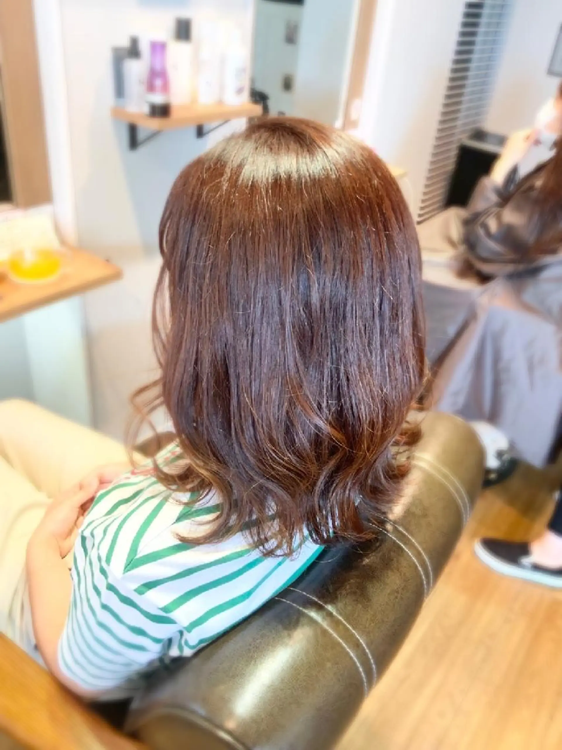 カラー ベージュカラー オレンジ オレンジベージュ カット ヘアカラー トリートメント 堀 望美のヘアスタイル