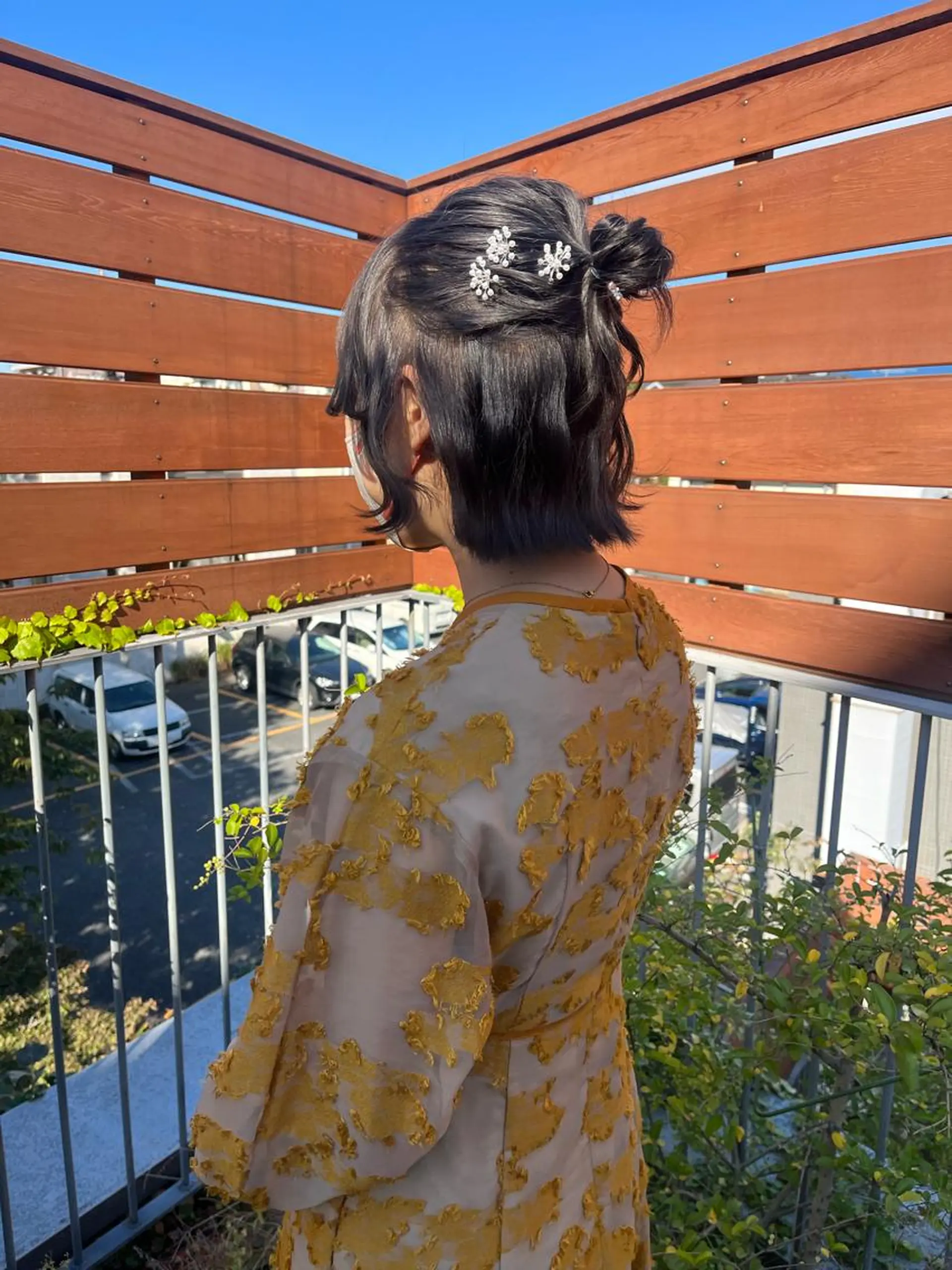 ミディアム お団子ヘア yukimi .のヘアスタイル