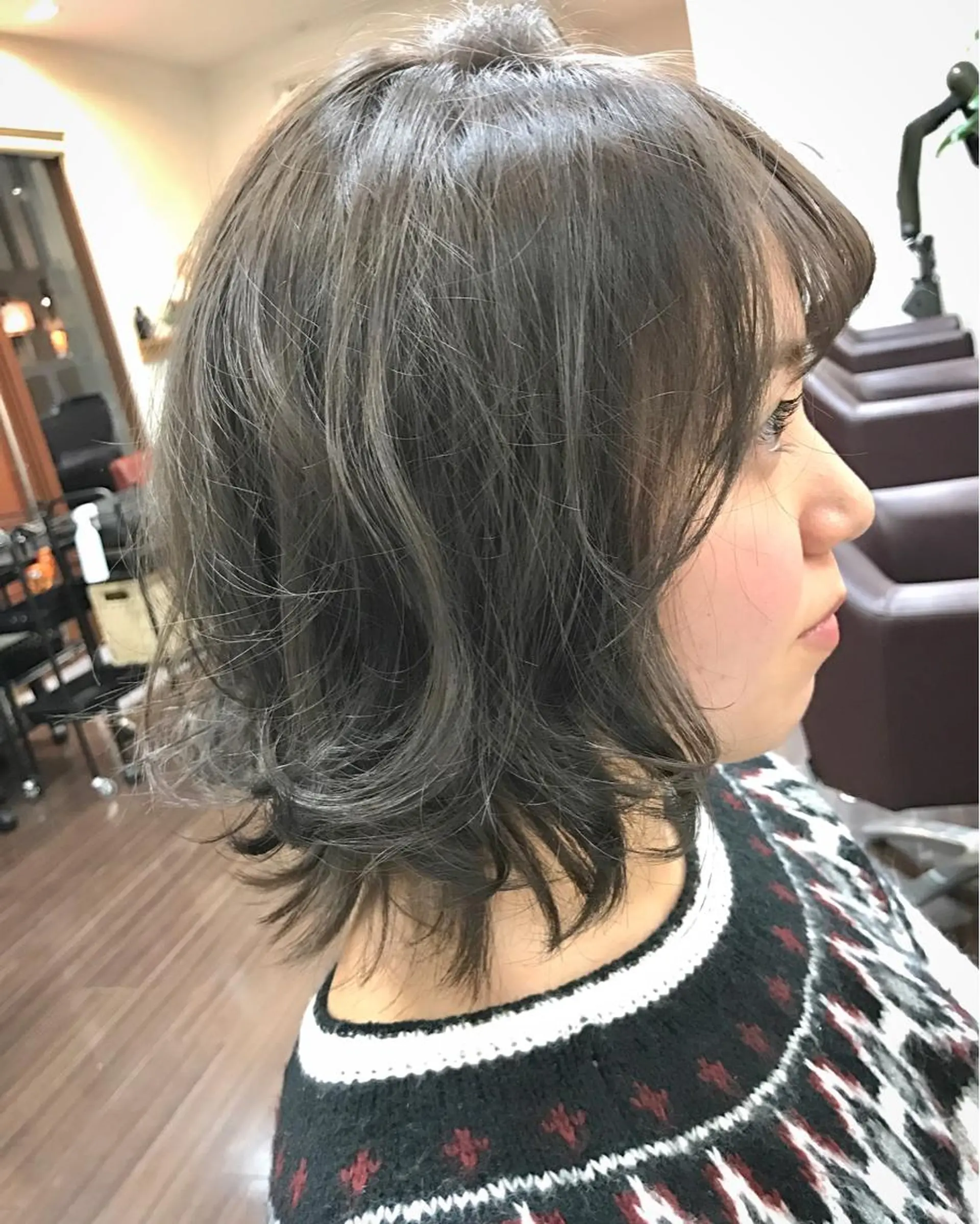 ミディアム セミロング ロング カラー 透明感カラー グレージュ 30代からの上質な ヘアケア  大西のヘアスタイル