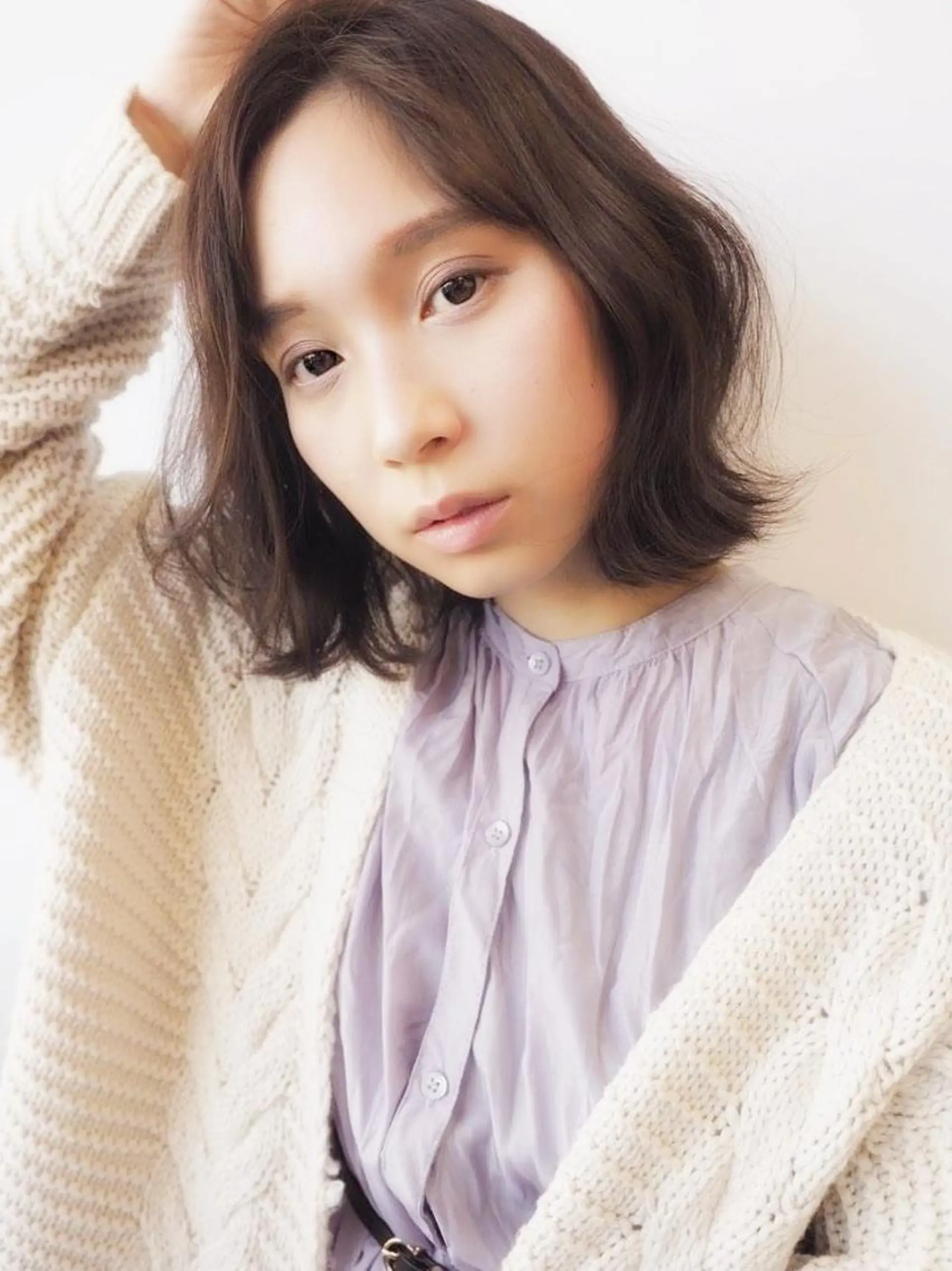 ミディアム カラー カット ヘアカラー ブリーチ/ヘアケア/ 艶髪/イギチハルのヘアスタイル