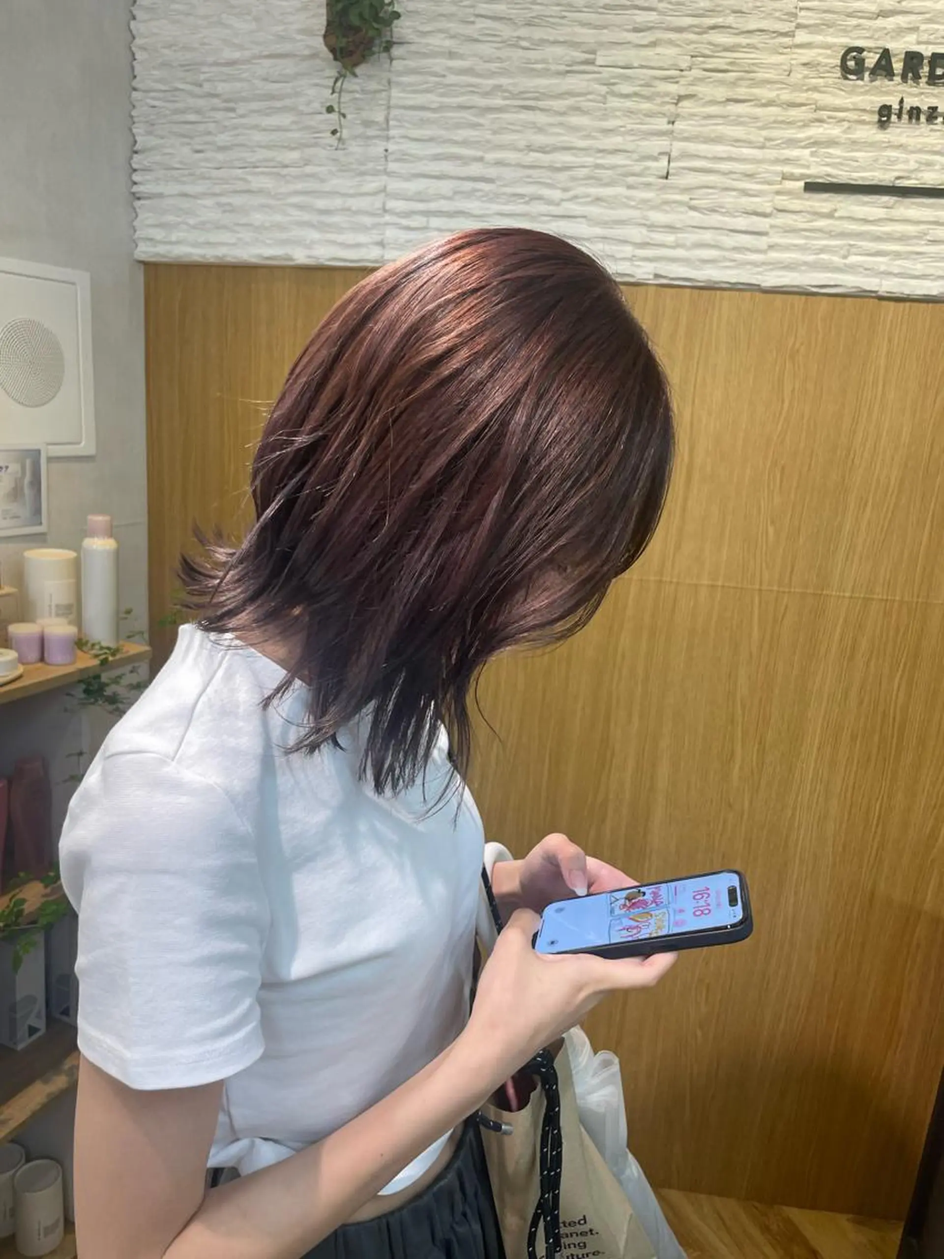 ミディアム カラー ラベンダーカラー ピンクカラー ピンクラベンダー 顔まわり🥨レイヤー /透明感/水口舞奈のヘアスタイル