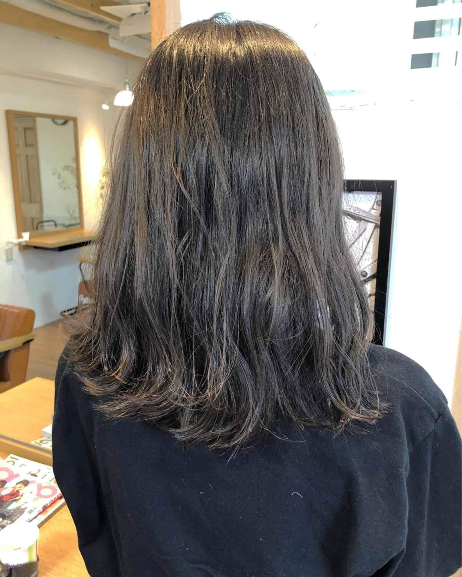 ミディアム カラー ヘアアレンジ グレージュ ヘアカラー 遠藤 拓馬のヘアスタイル