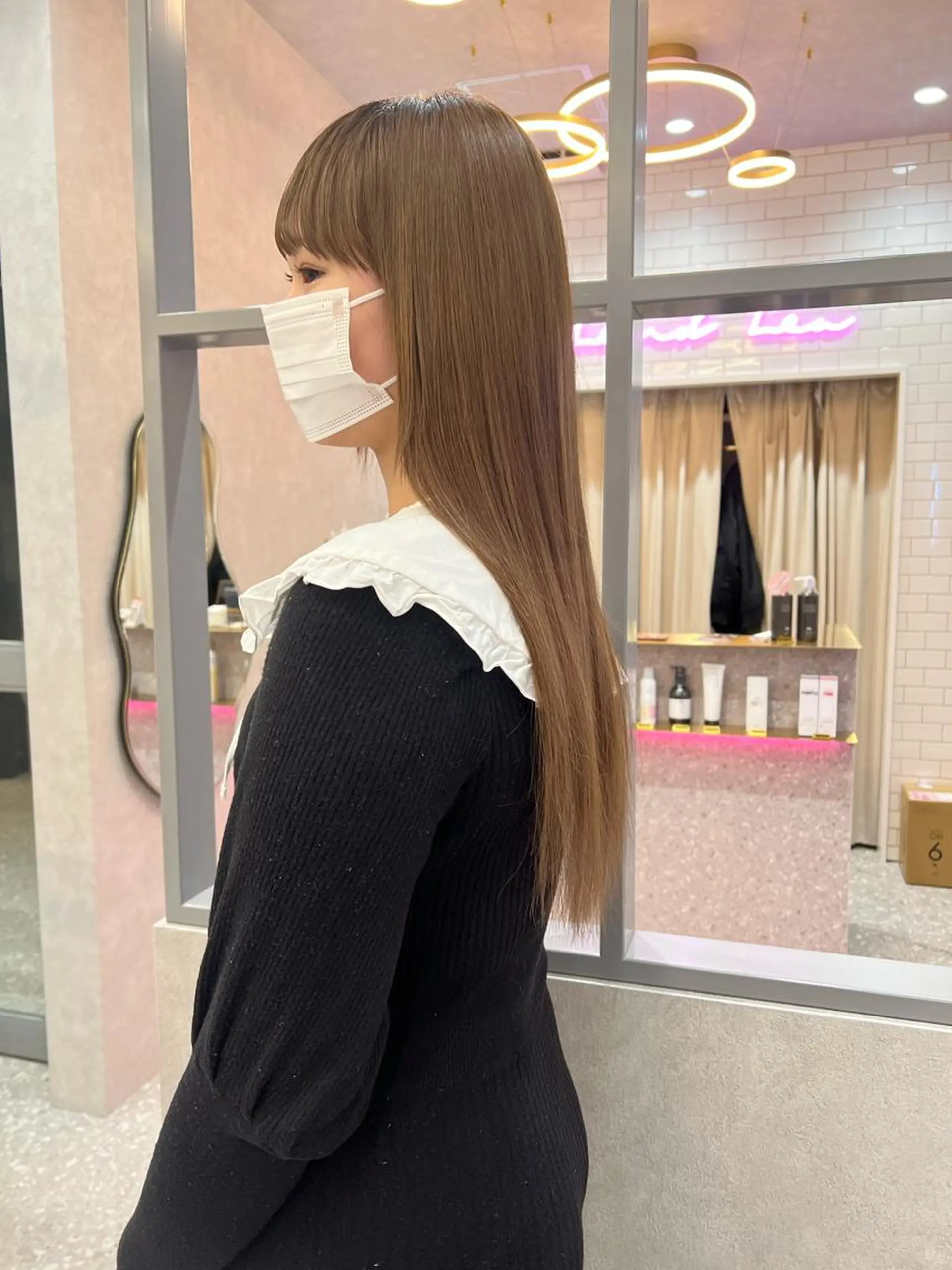 ロング カラー ヘアアレンジ ARIA💎縮毛矯正 ブリーチ💎複雑履歴のヘアスタイル